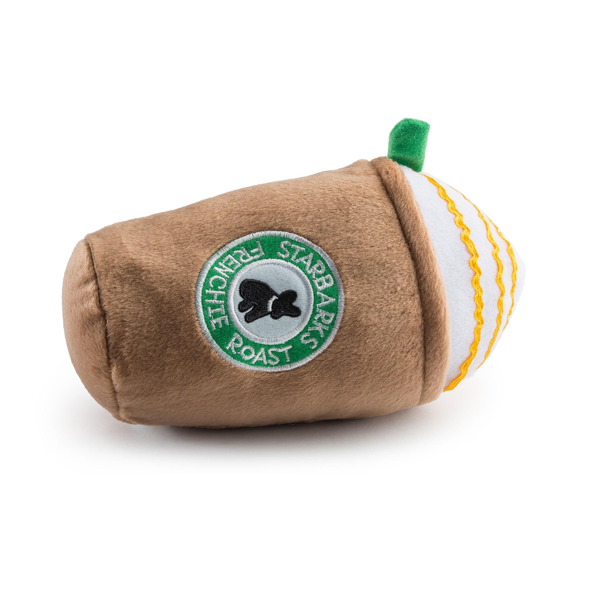 Haute Diggity Dog Starbarks Frappawcino, Plush Designer Dog Toys with Interactive Squeaker, Stimulating Pet Enrichment, Machine-