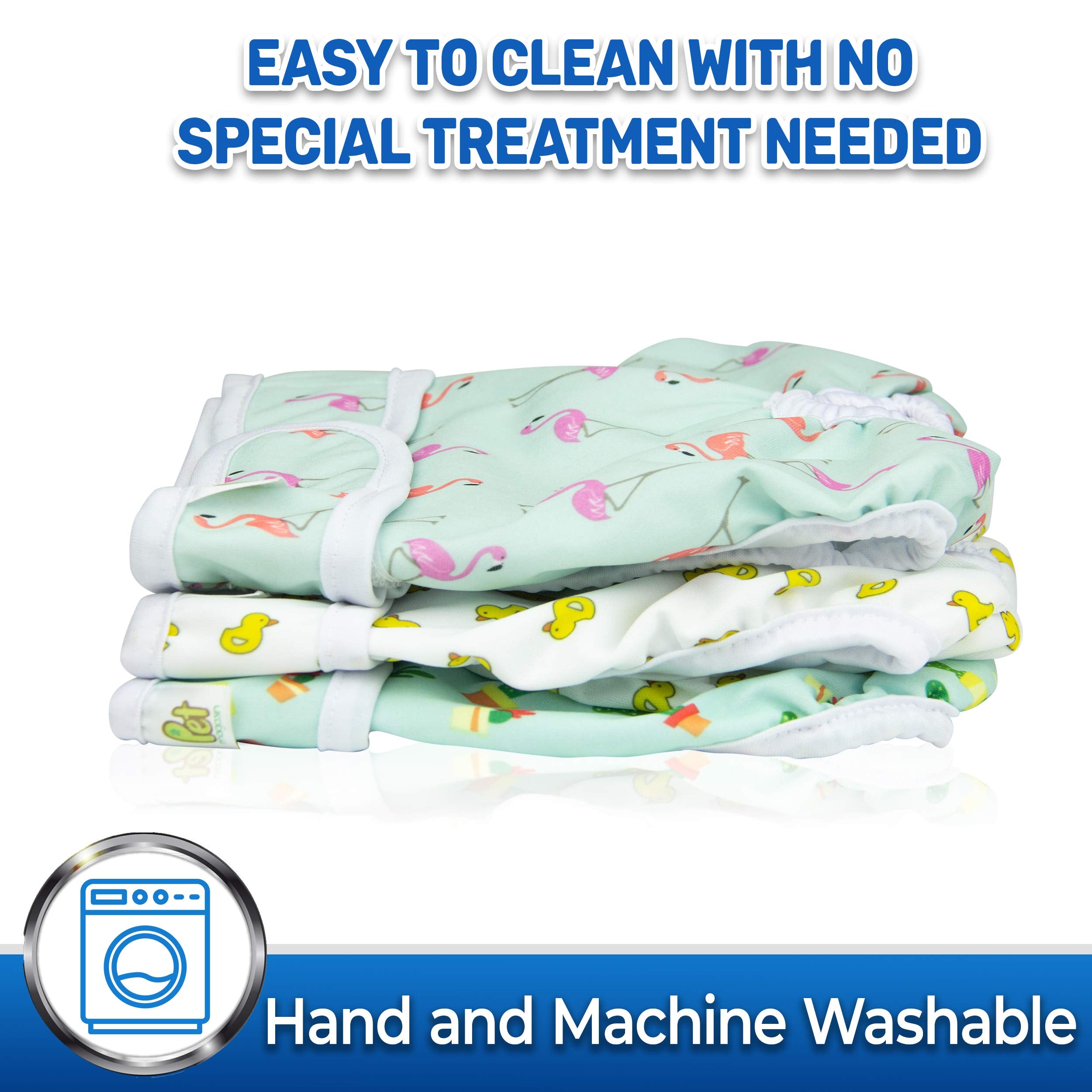 Pet Magasin Reusable Washable Dog Diapers (Pack Of 3), Highly Absorbent With Strong & Flexible Closure (Trending, X-Large (26'-32' Waist))