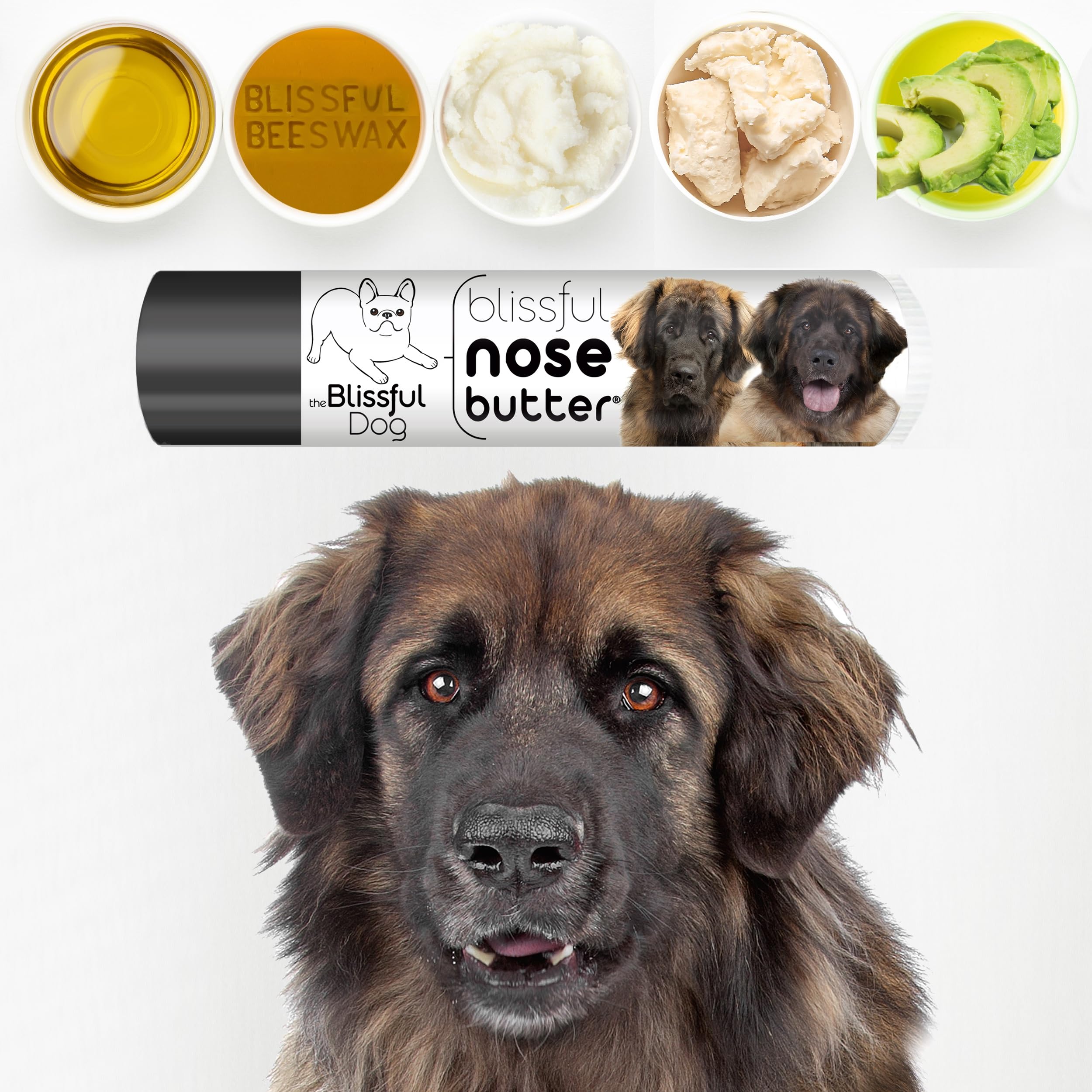 The Blissful Dog Leonberger Unscented Nose Butter - Dog Nose Butter, 0.15 Ounce
