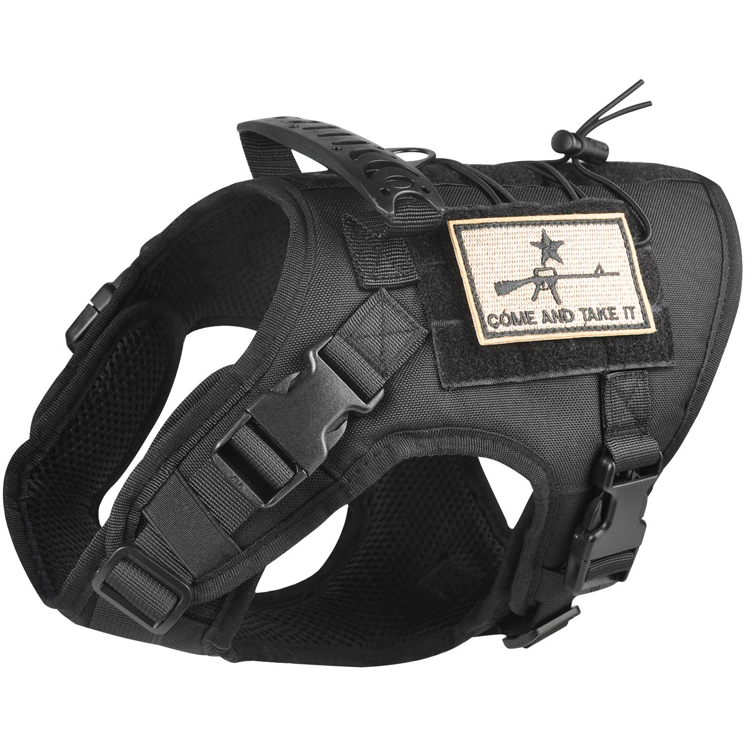 SALFSE Tactical Dog Vest Harness, Outdoor Training Service Dog Vest Adjustable Military Working Dog Vest with Molle System and R