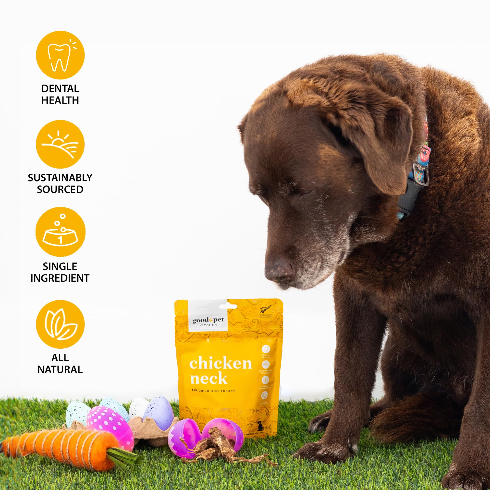 Good Pet Kitchen Pet Treats, Air-Dried, Natural, Single Ingredient Dog Treat, Free Range, Grain Free Dog Treats, Toppers, Snacks