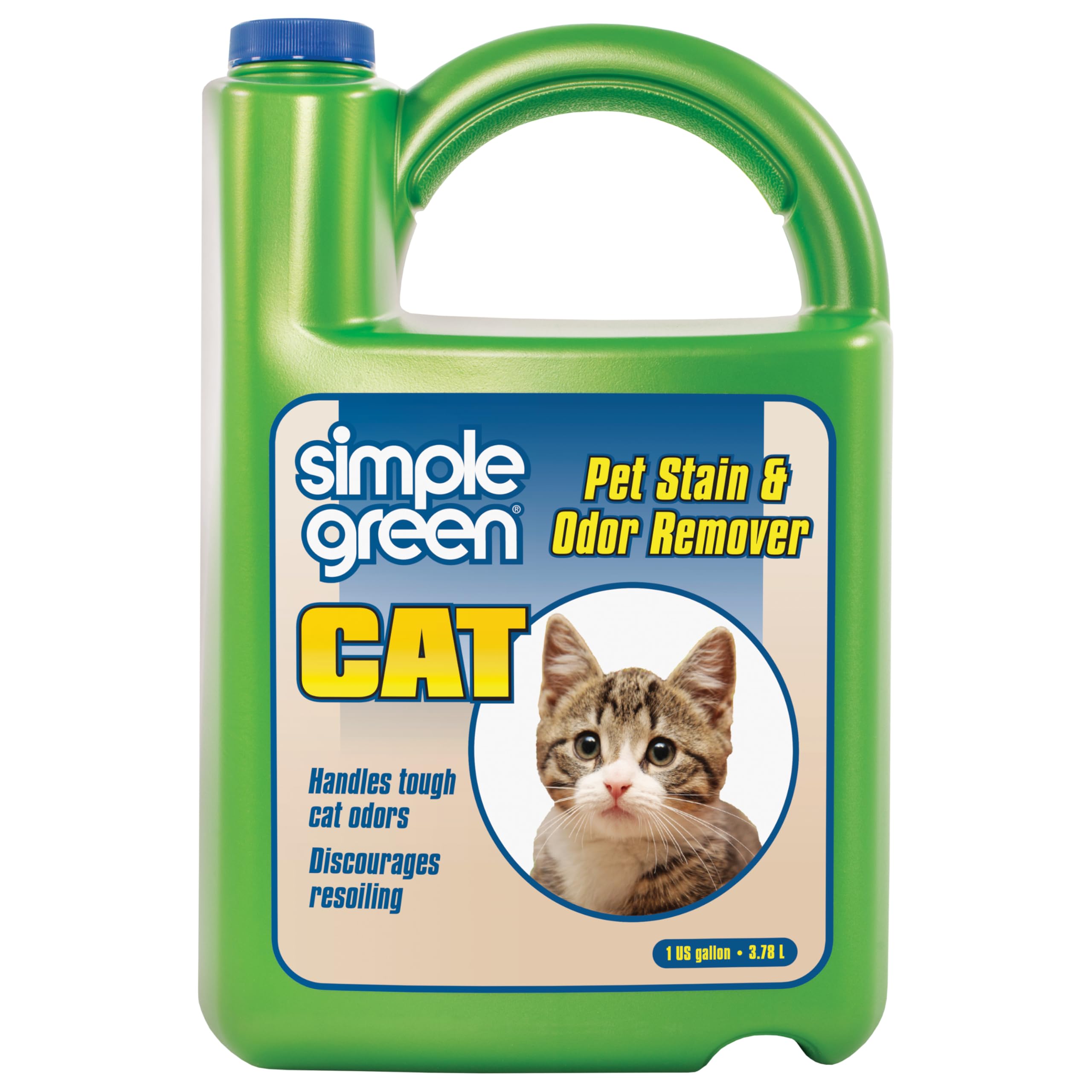 Cat Stain & Odor Remover  Enzyme Cleaner for Cat Urine, Feces, Blood, Vomit (1 gallon Refill)