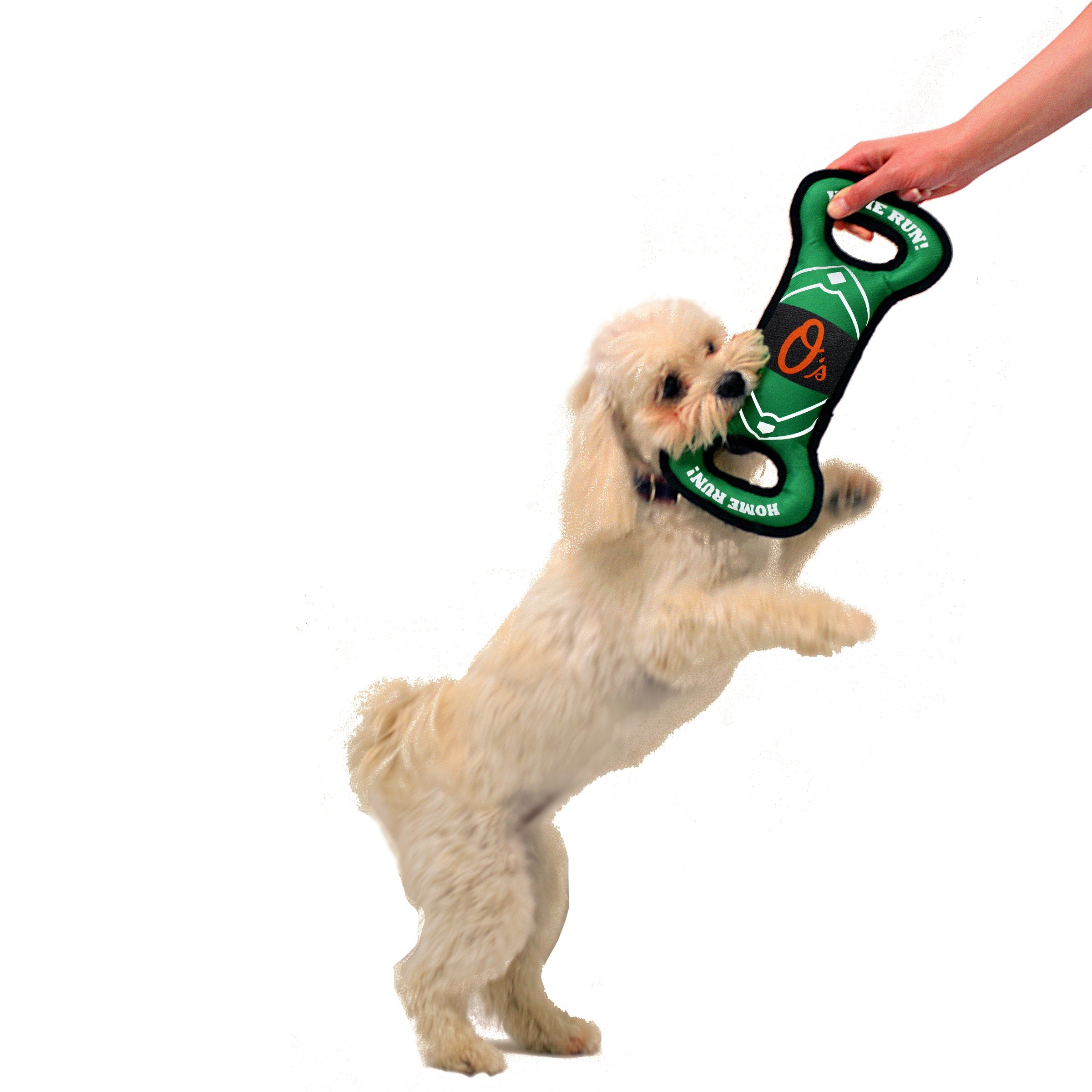 Mlb Baltimore Orioles Baseball Field Dog Toy With Double Rim Stitching & Inner Squeaker
