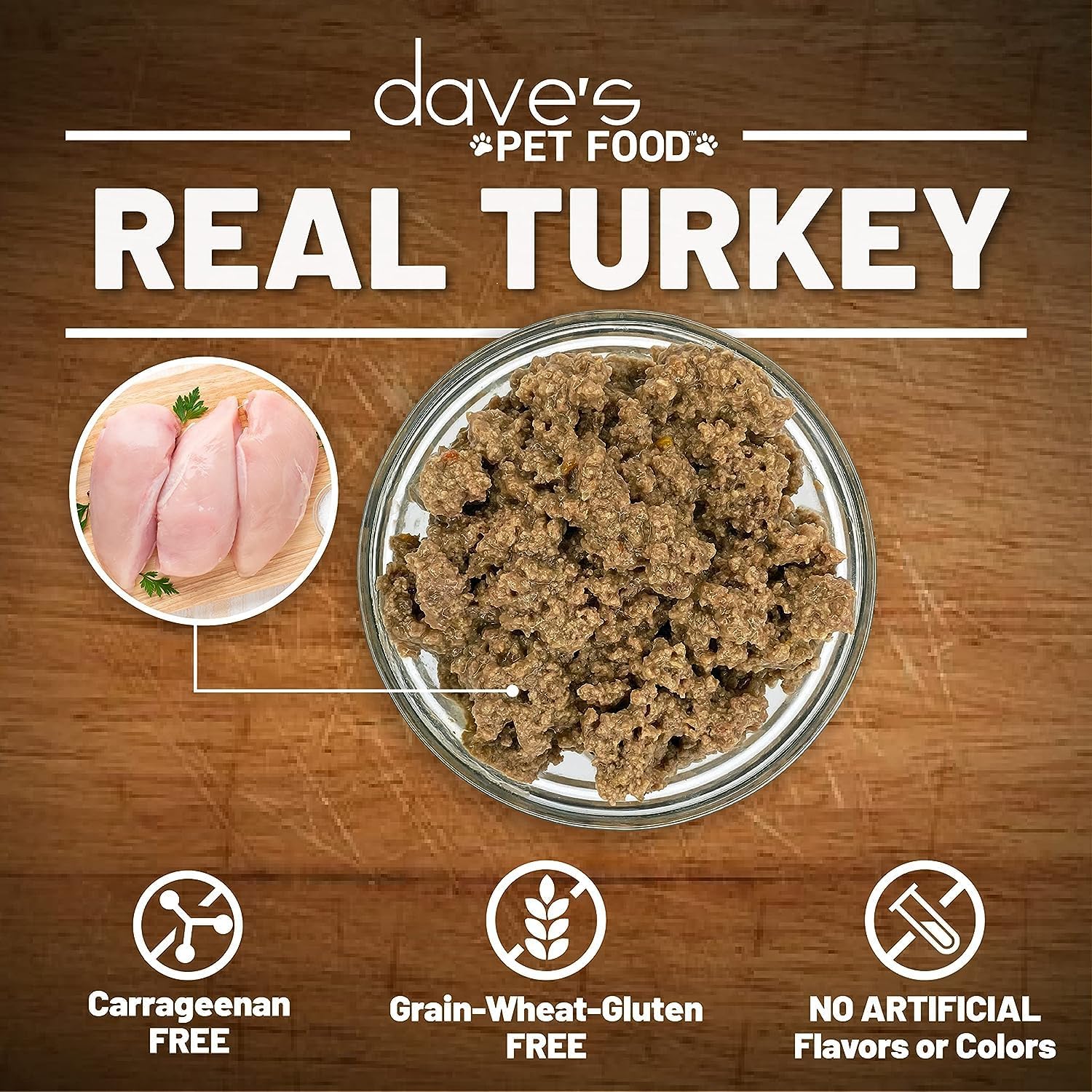 Daves Pet Food Grain Free Wet Canned Cat Food (Turkey), Made in USA Naturally Healthy, Added Vitamins & Minerals, Gluten-Free,
