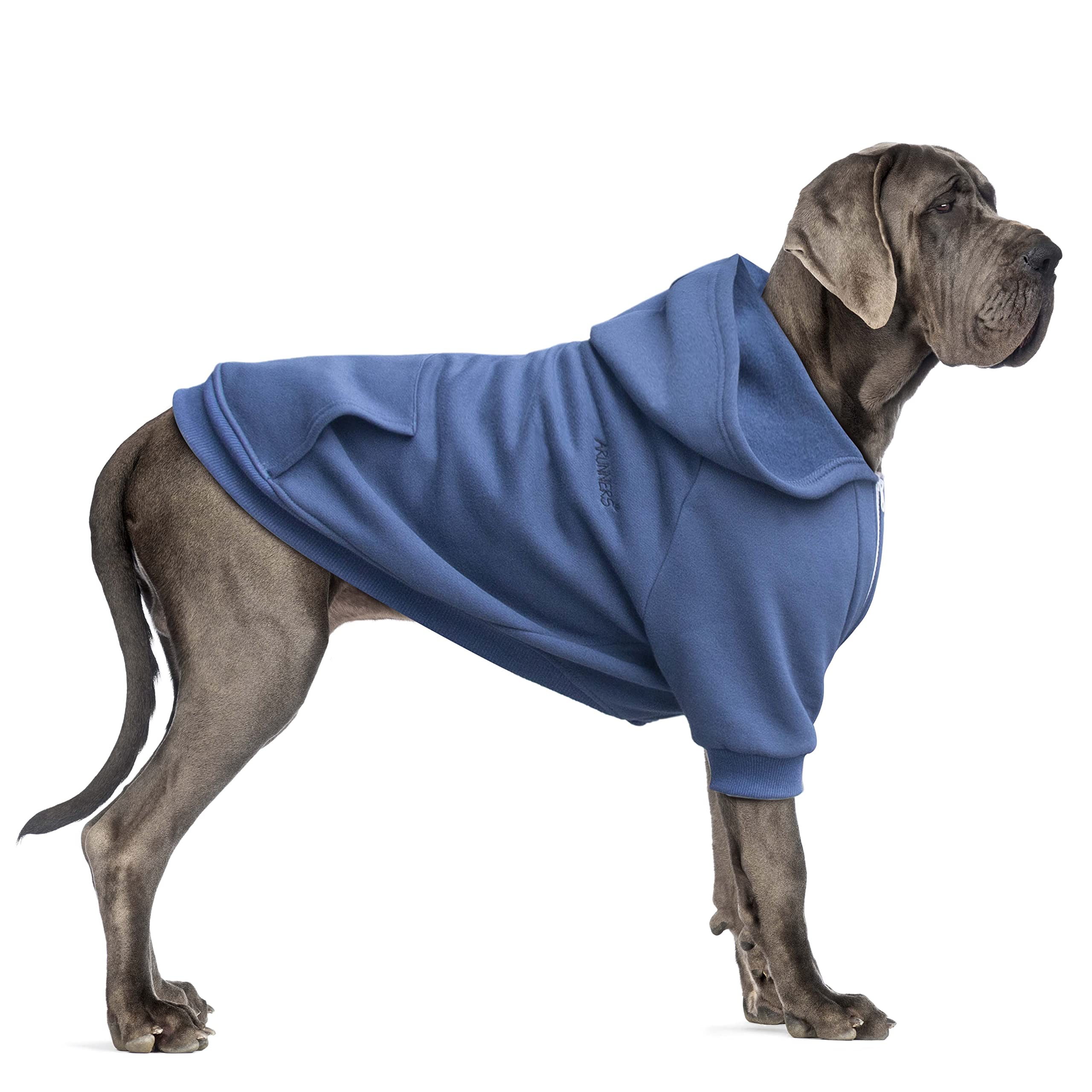 Arunners Extra Large Dog Clothes Hoodies Zip Up Sweaters For Big Dogs Great Dane Caucasian Sheepdog Blue 8Xl