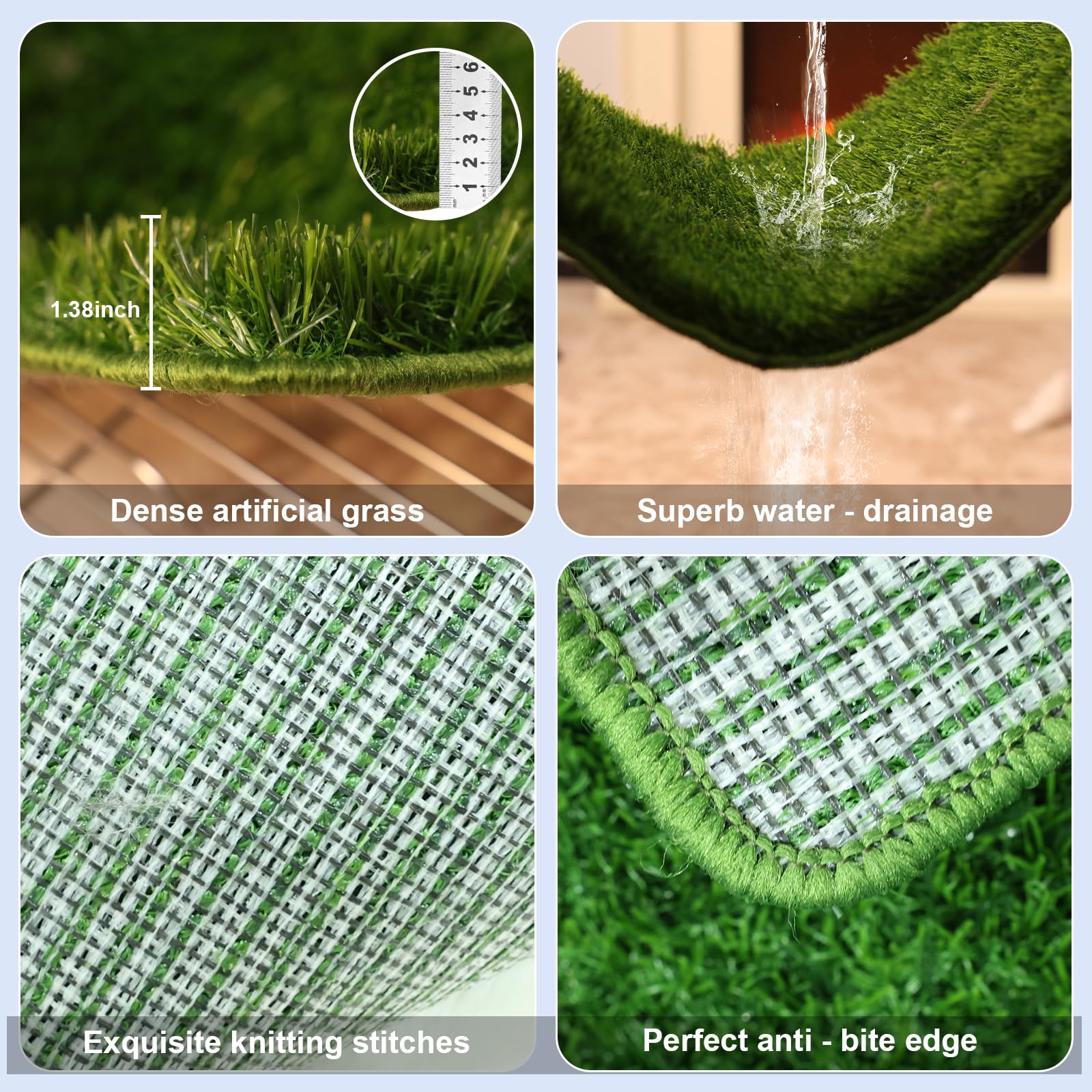 Qonimm Stainless Dog Grass Pad With Tray Large 28''X20''X4'',Outdoor And Indoor Dog Potty Waterproof Washable Reusable For Large