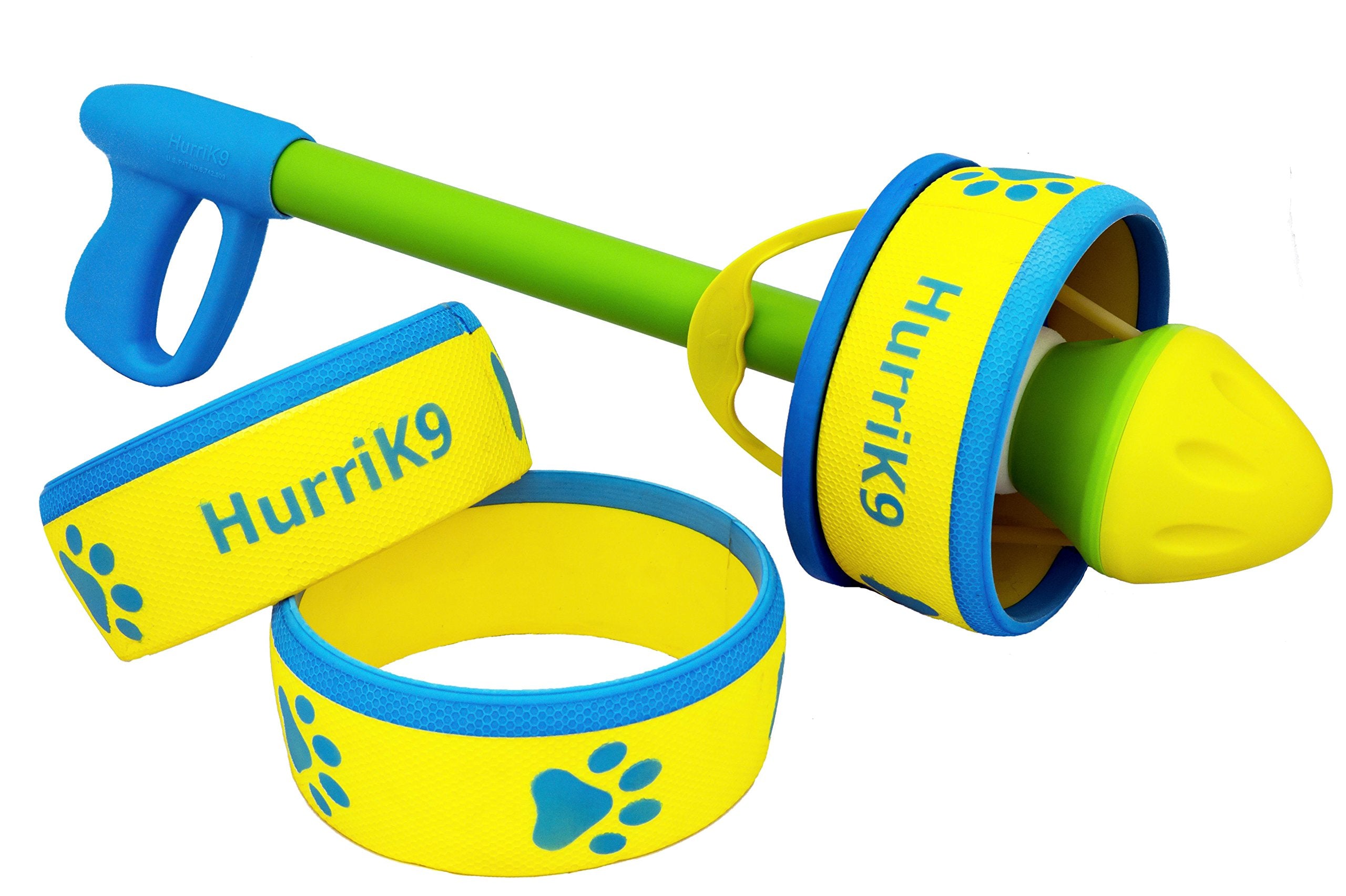 Hurrik9 Dog Ring Launcher, Starter Pack Launcher + 3 Standard Rings