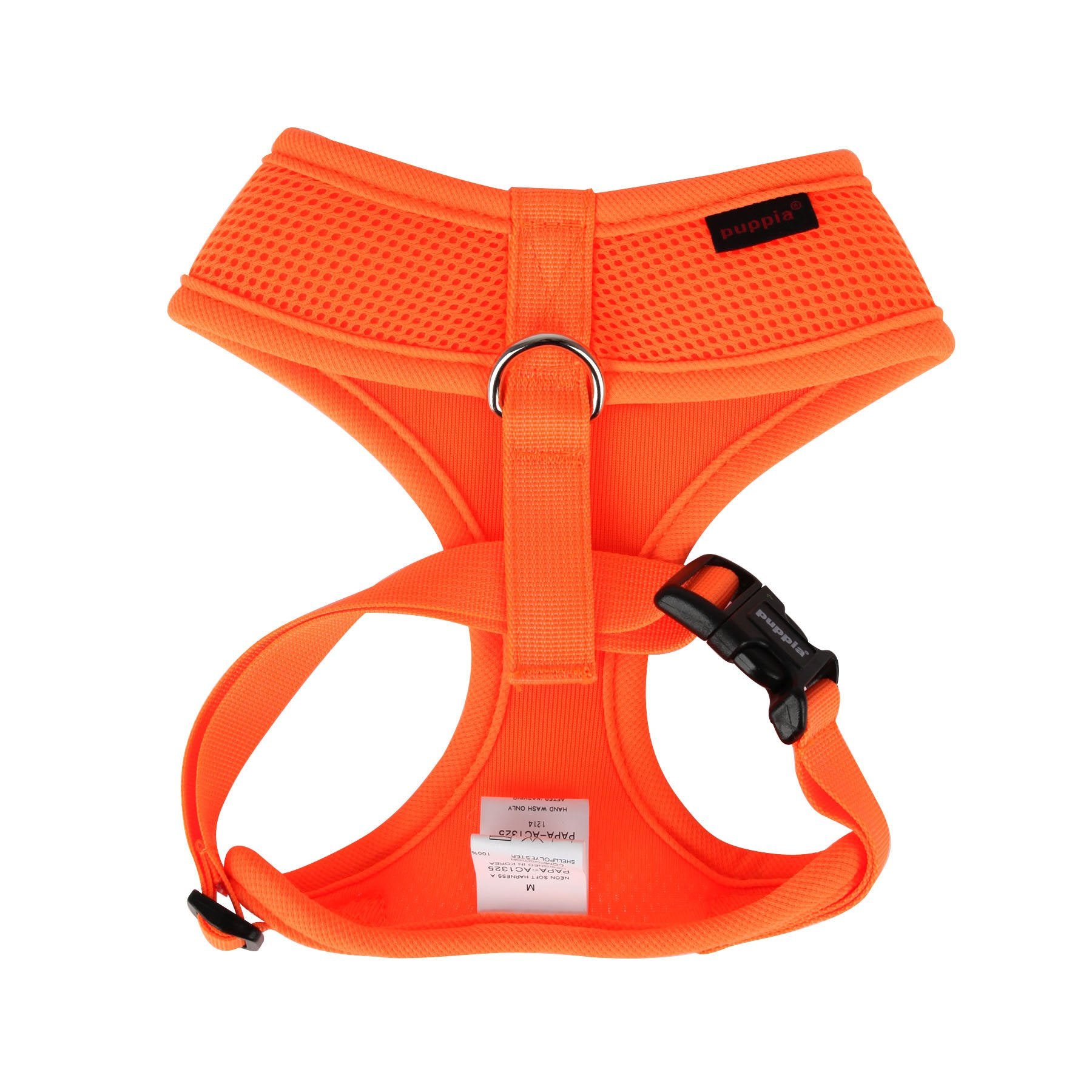 Puppia Soft Harness A - Orange - Xl Over-The-Head Soft Mesh Harness