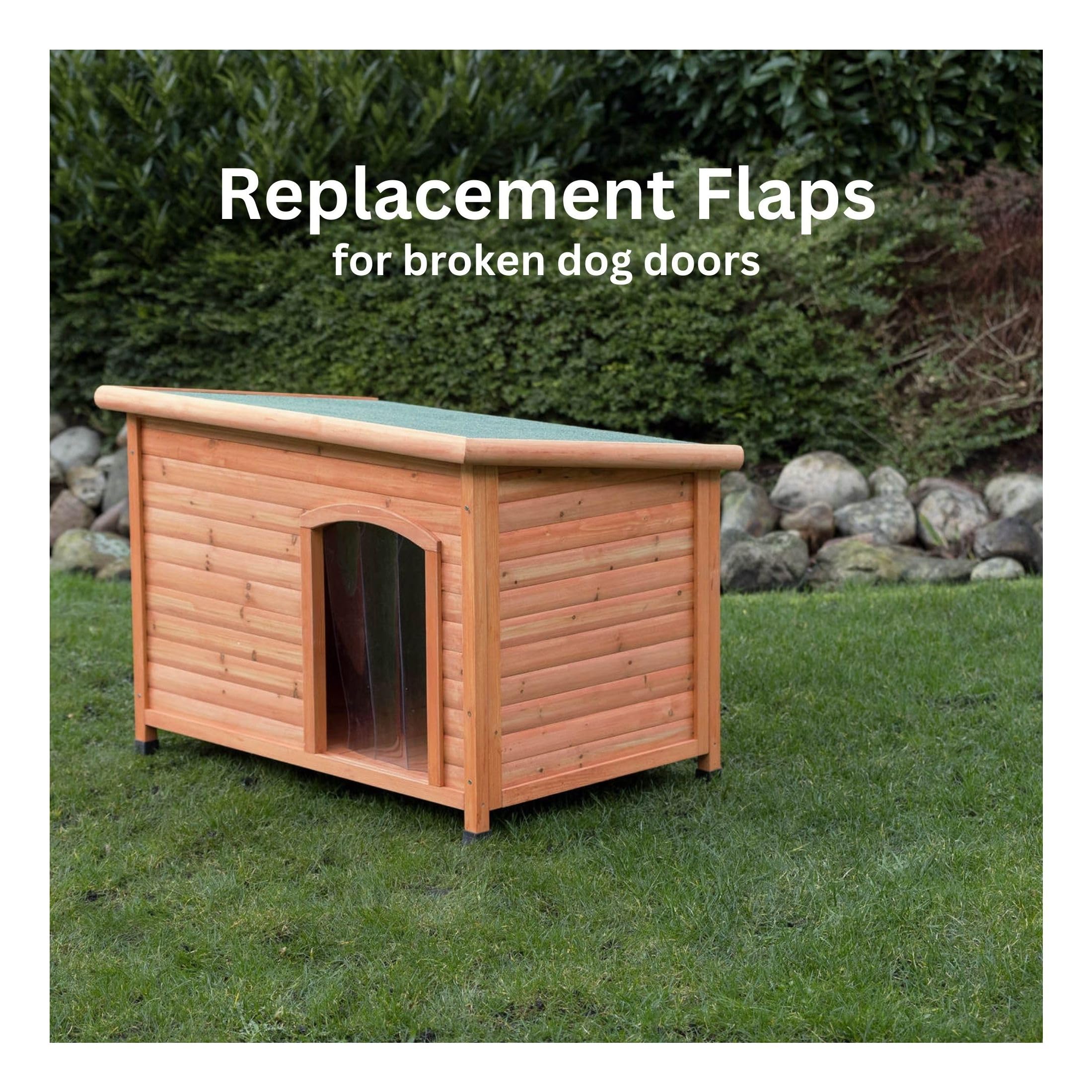 Trixie Vinyl Dog Door Flap, Fits 13.2 X 20.5-In Wooden Dog House Opening, Replacement Doggie Door Curtain Flap For Wooden Doghouses