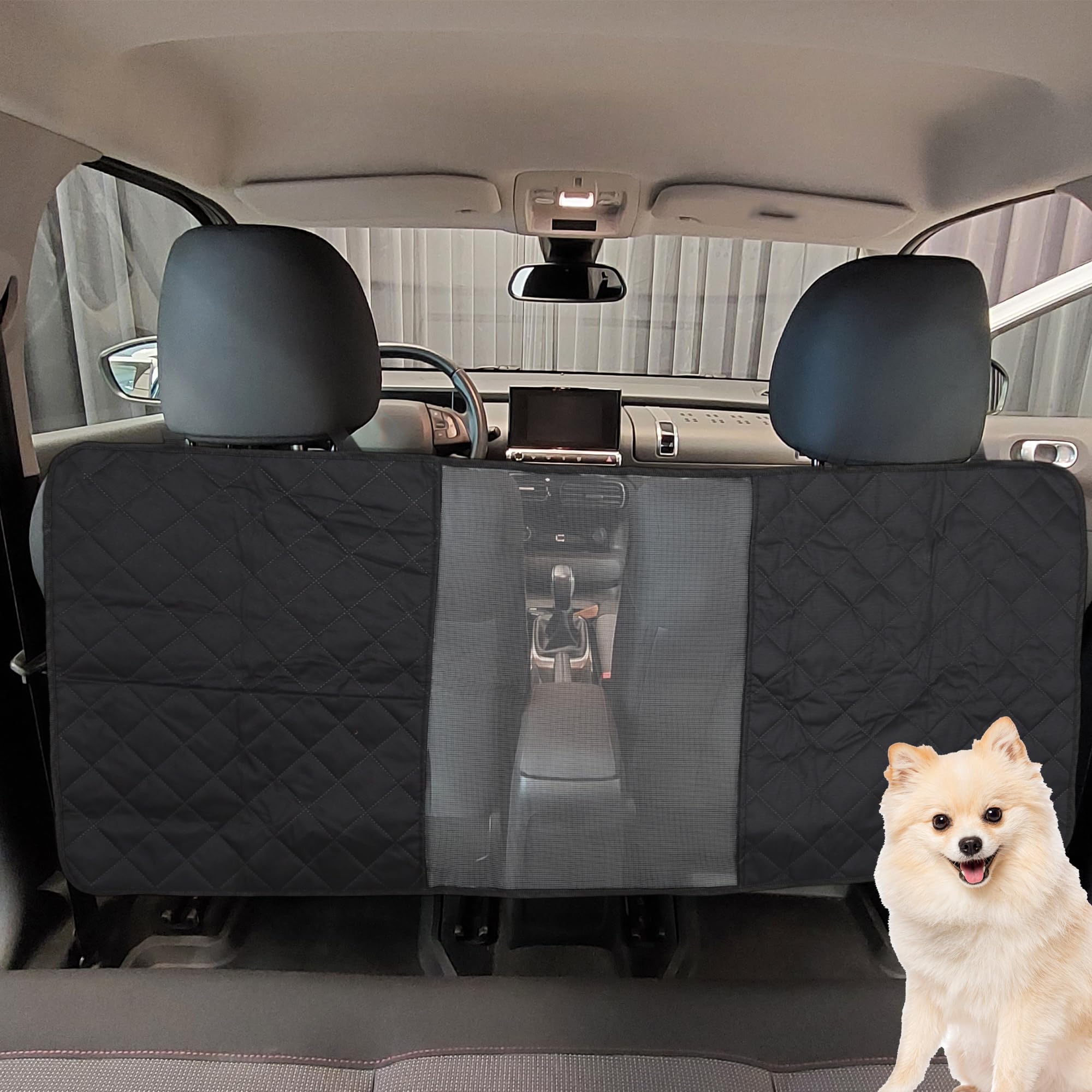 Glidesmooth Dog Car Net Barrier, Pet Barrier With Adjustable Rope, Universal For Cars, Suvs, Easy Install, For Safe Driving With