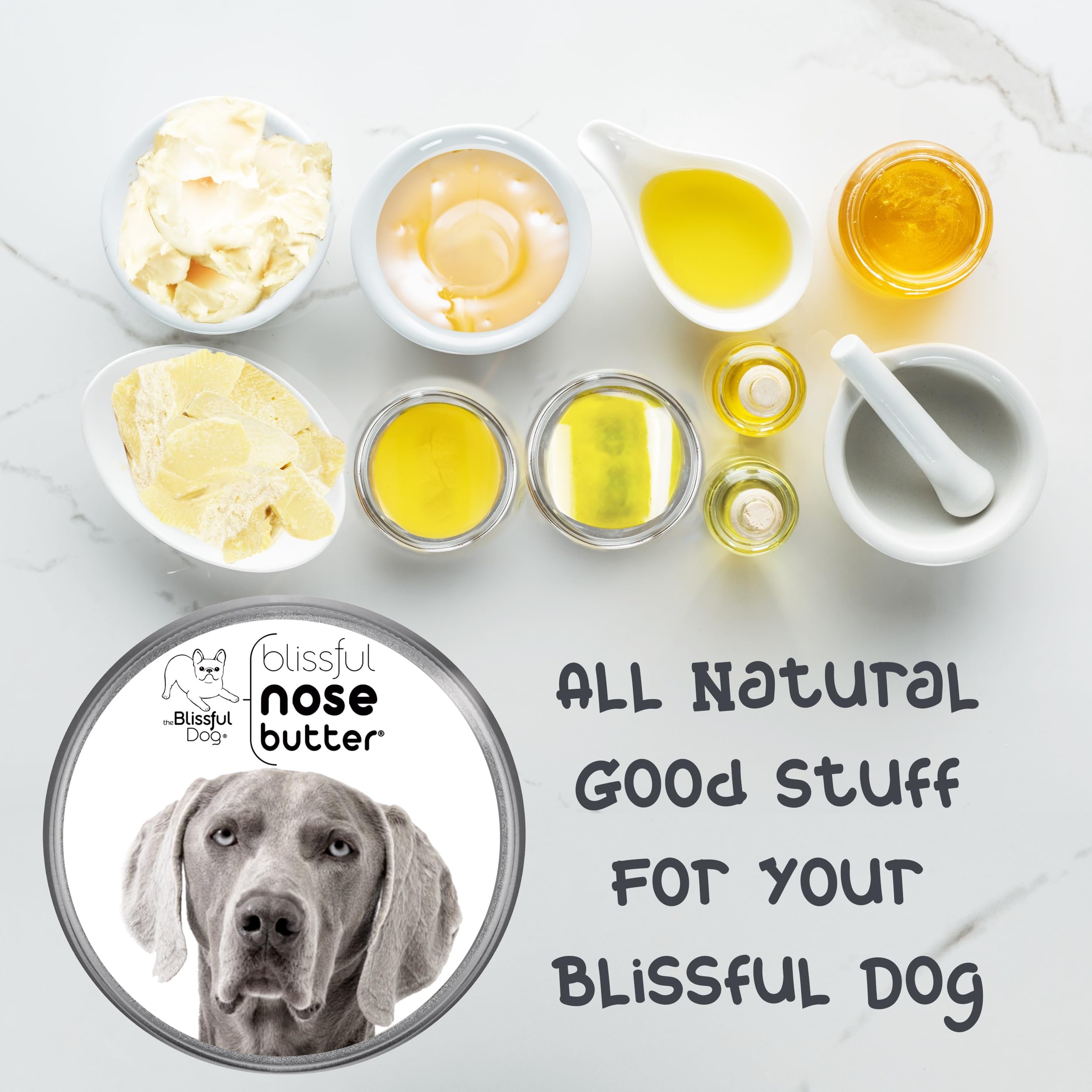 The Blissful Dog Weimaraner Unscented Nose Butter - Dog Nose Butter, 1 Ounce