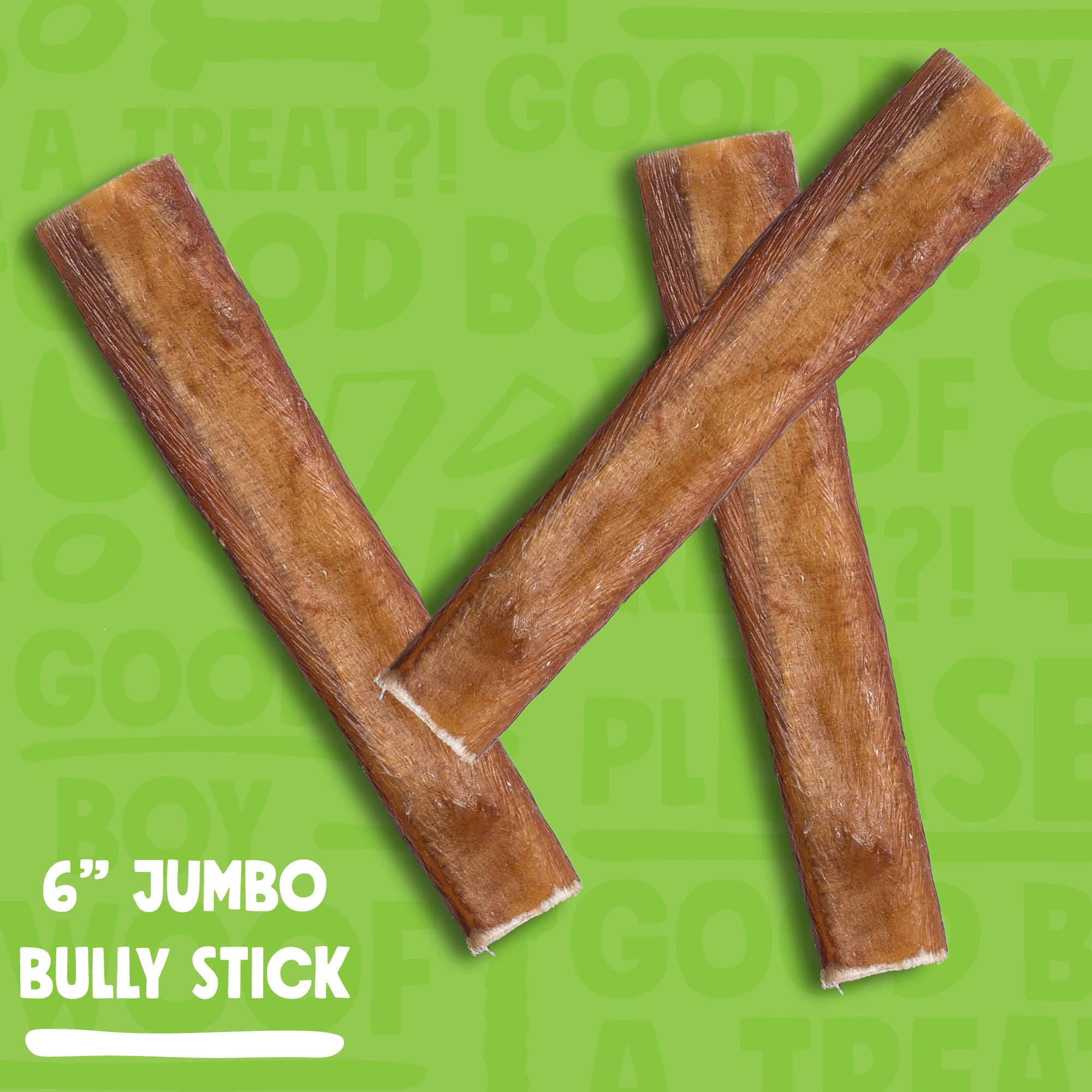 Jolly Barks Bully Sticks for Small Dogs | All Natural, Single Ingredient Bully Sticks for Puppies to Medium Dogs (6 Jumbo Bully