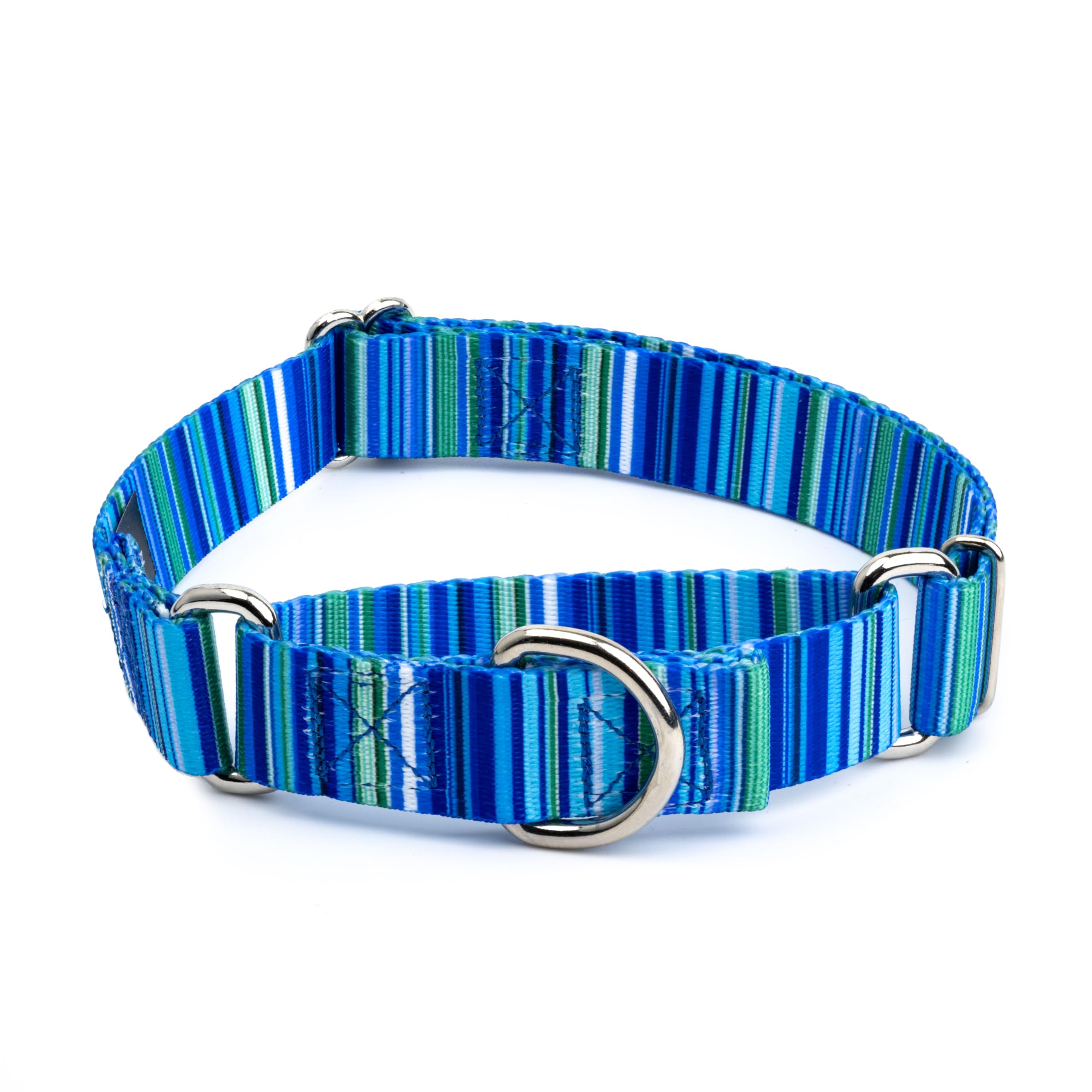 Country Brook Petz - Blue Serape Martingale Dog Collar - Country And Western Collection Featuring Rustic Designs (1/2 Inch, 2Xs)