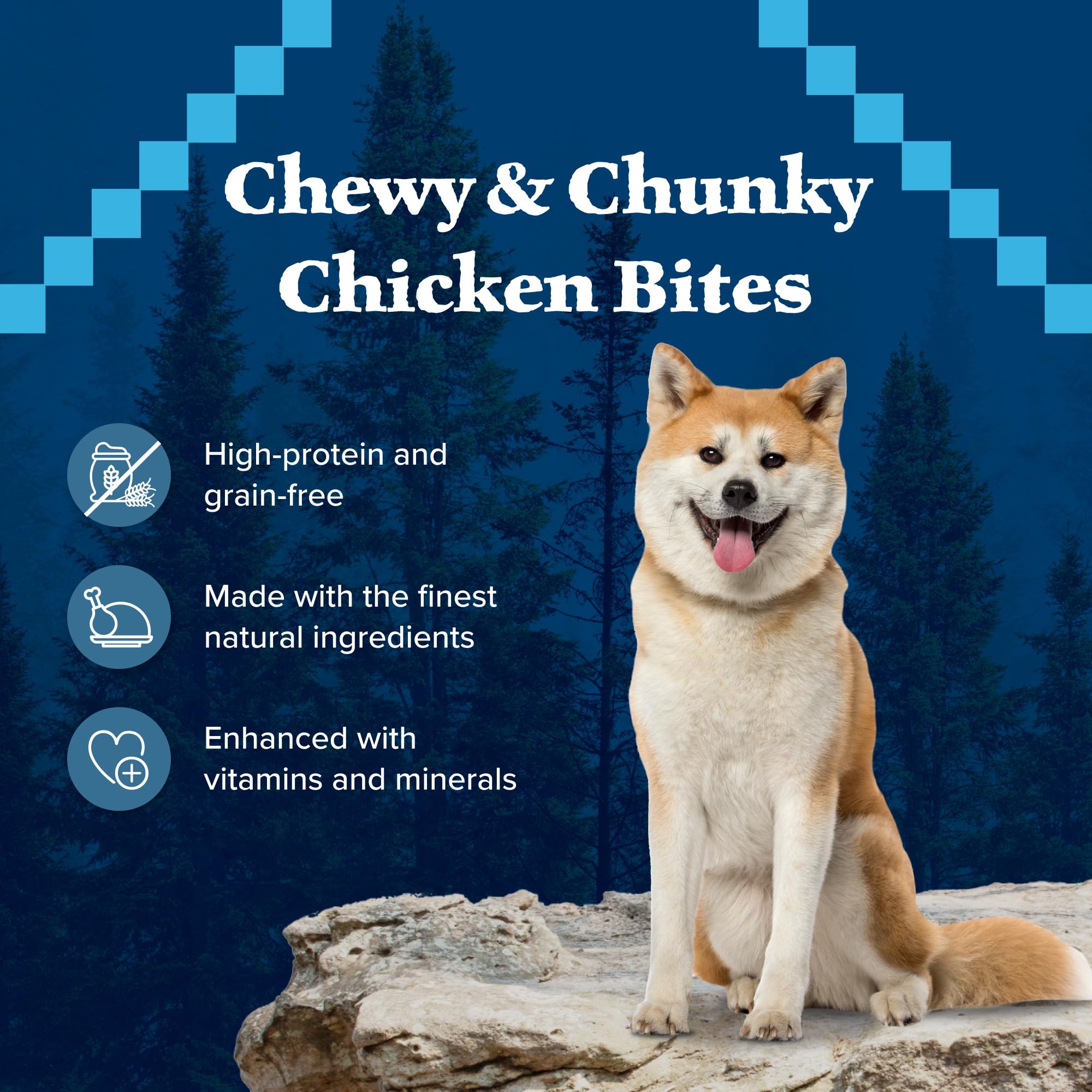 Blue Buffalo Wilderness Grain-Free and High-Protein Dog Treats Made with Natural Ingredients Chicken