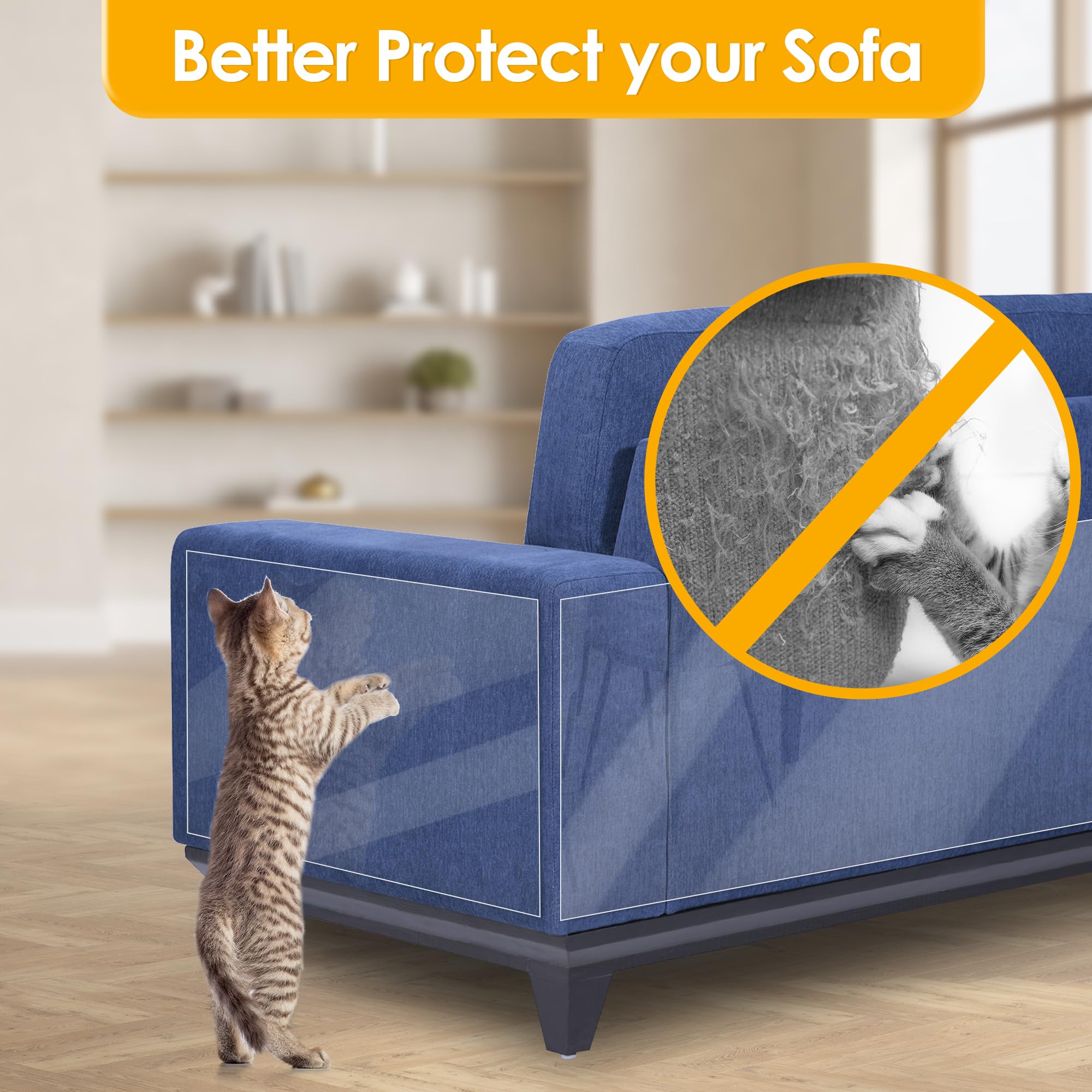 Enhanced Door Protector: Thick Clear Heavy-Duty Anti-Scratch Guard - Flexible Pet Scratch Shield For Doors, Furniture, Windows, And Walls, Easy To Install And Clean (9.4' W X 118' L)