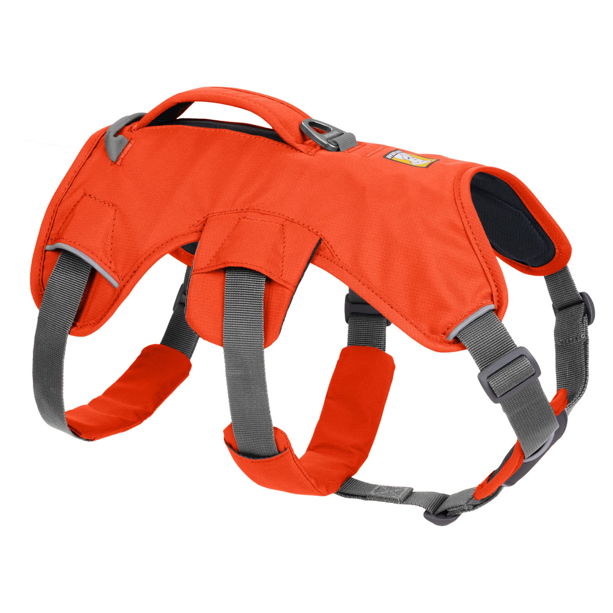 Ruffwear, Web Master, Multi-Use Support Dog Harness, Hiking And Trail Running, Service And Working, Everyday Wear, Blaze Orange, Small