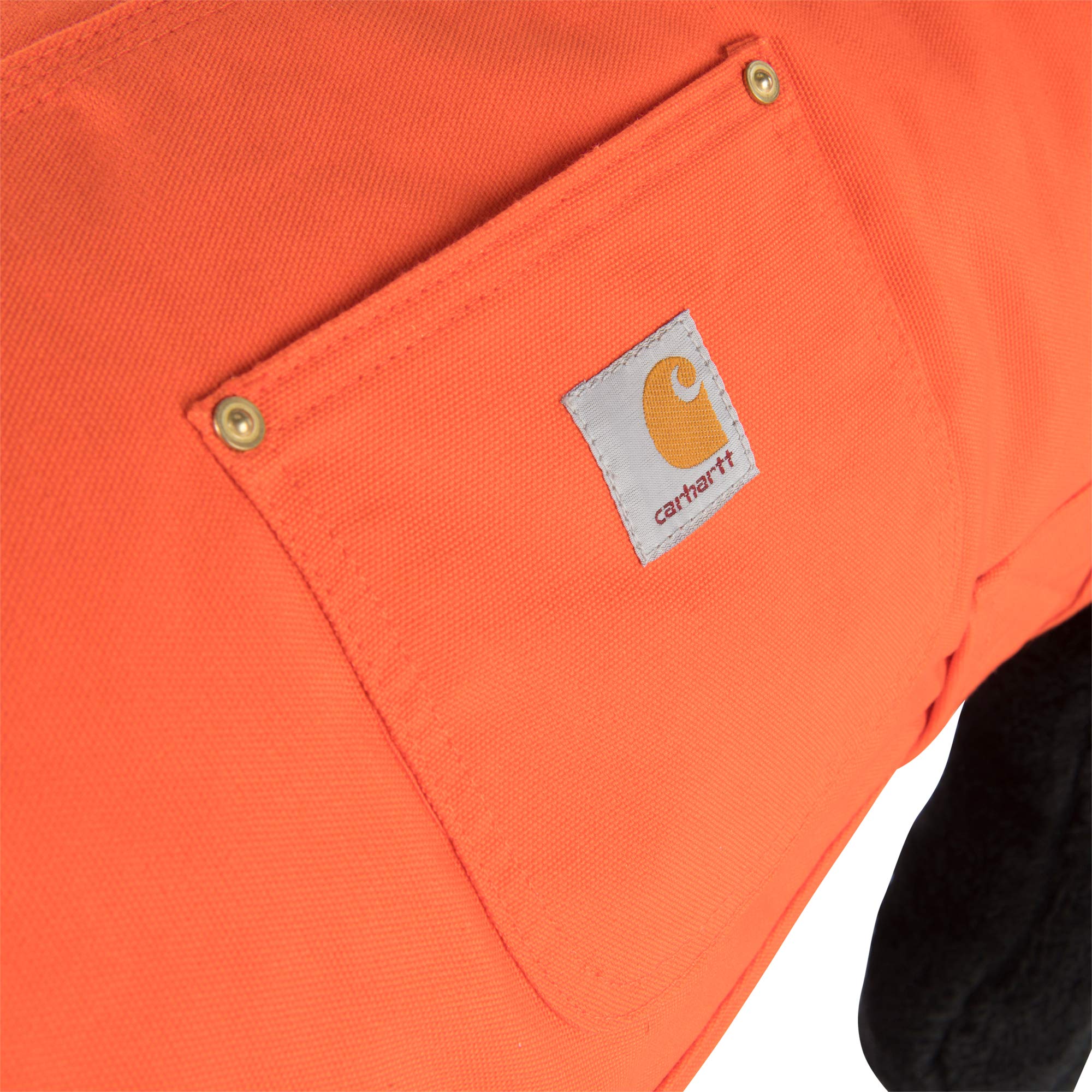 Carhartt Firm Duck Insulated Dog Chore Coat Hunter Orange/Brass Lg