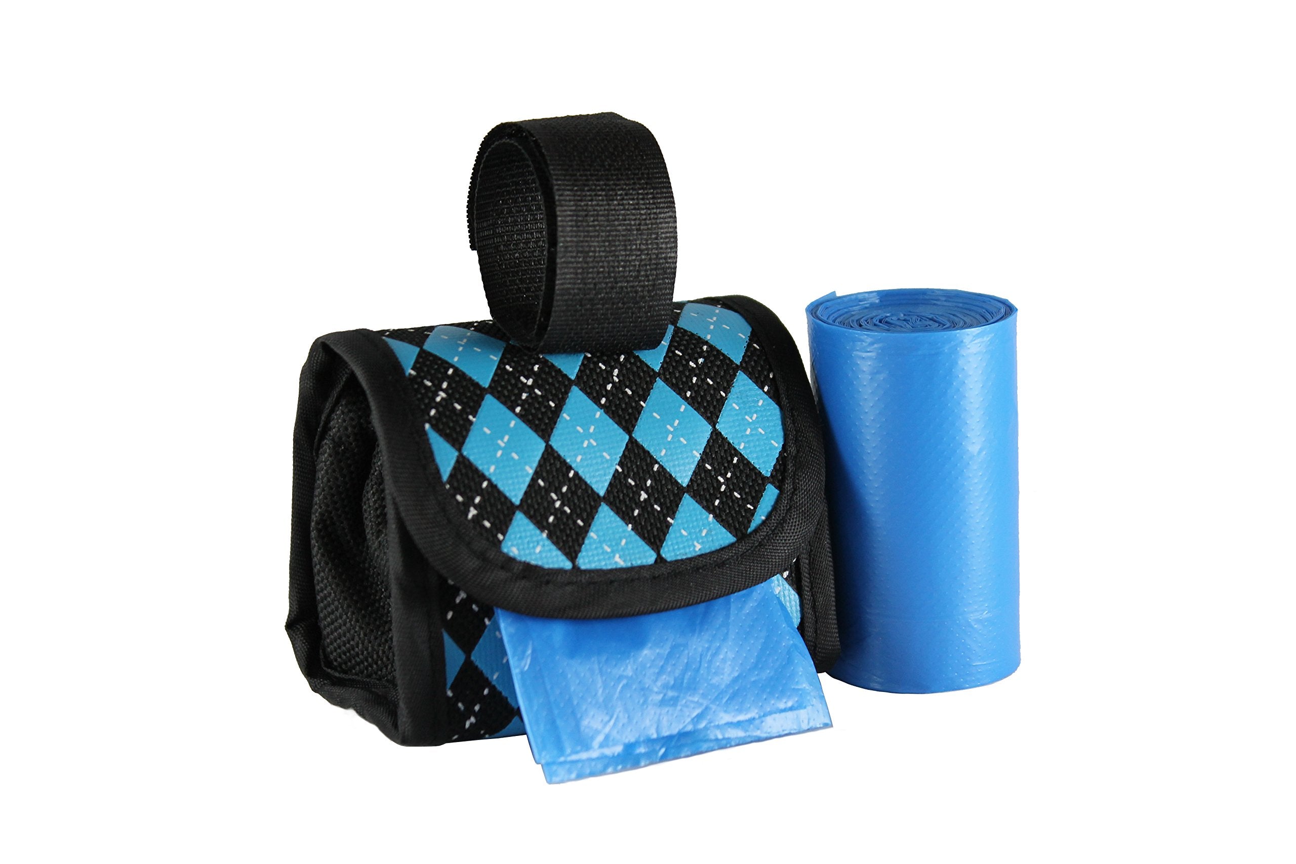 Five Star Pet Purse Style Dispenser with 2 Rolls Made in USA Easy Open Poop Bags Dog Waste Bags (White Skull)