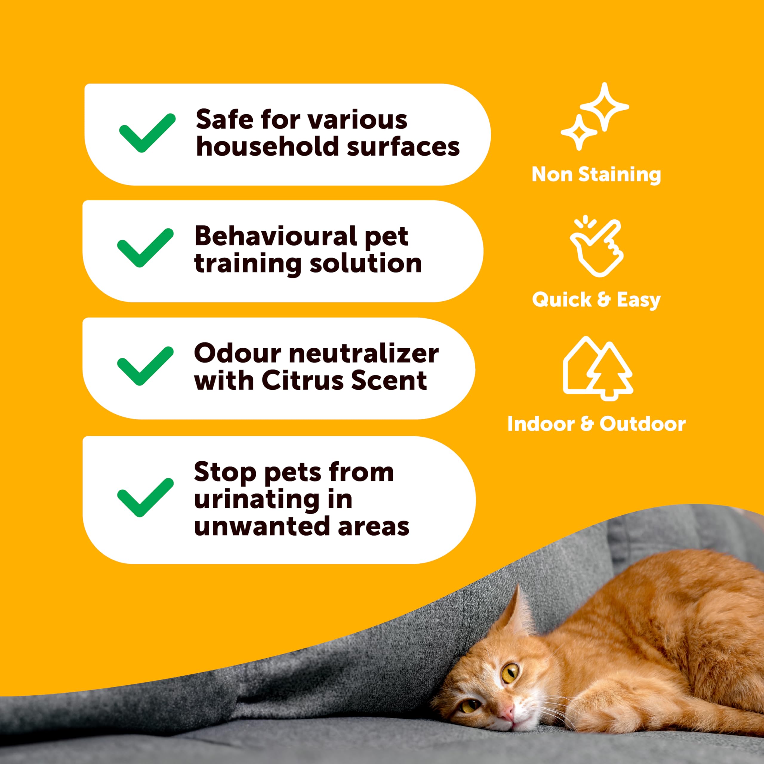 Petsly Anti Cat & Dog Urine Spray - 17 Fl Oz - No More Marking Spray for Dogs & Cats - Non-Staining Potty Training Spray for Dog