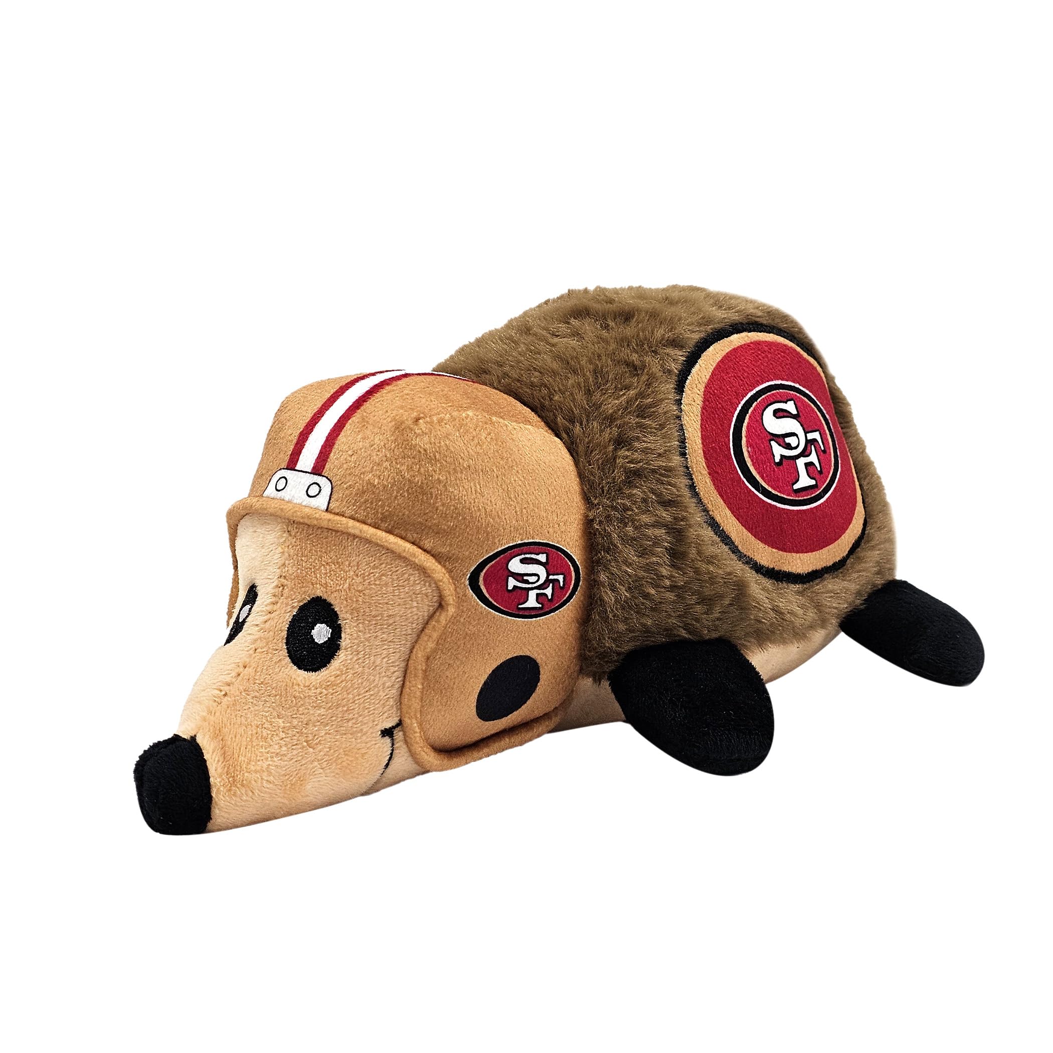 Nfl San Francisco 49Ers Plush Hedgehog Toy For Dogs & Cats, Cool Soft Pet Toy For Fun And Interactive Play, Dog Chew Toy With Sq