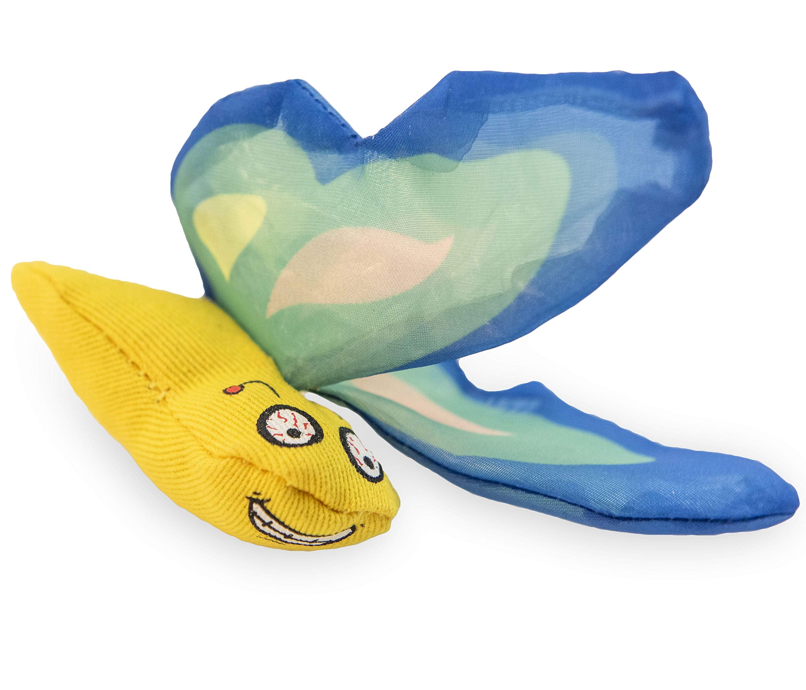 Yeo !Yeo ! Duckyworld 100% Organic Flower Leaf Catnip Cat Toy Butterflies (3 Toys Blue)