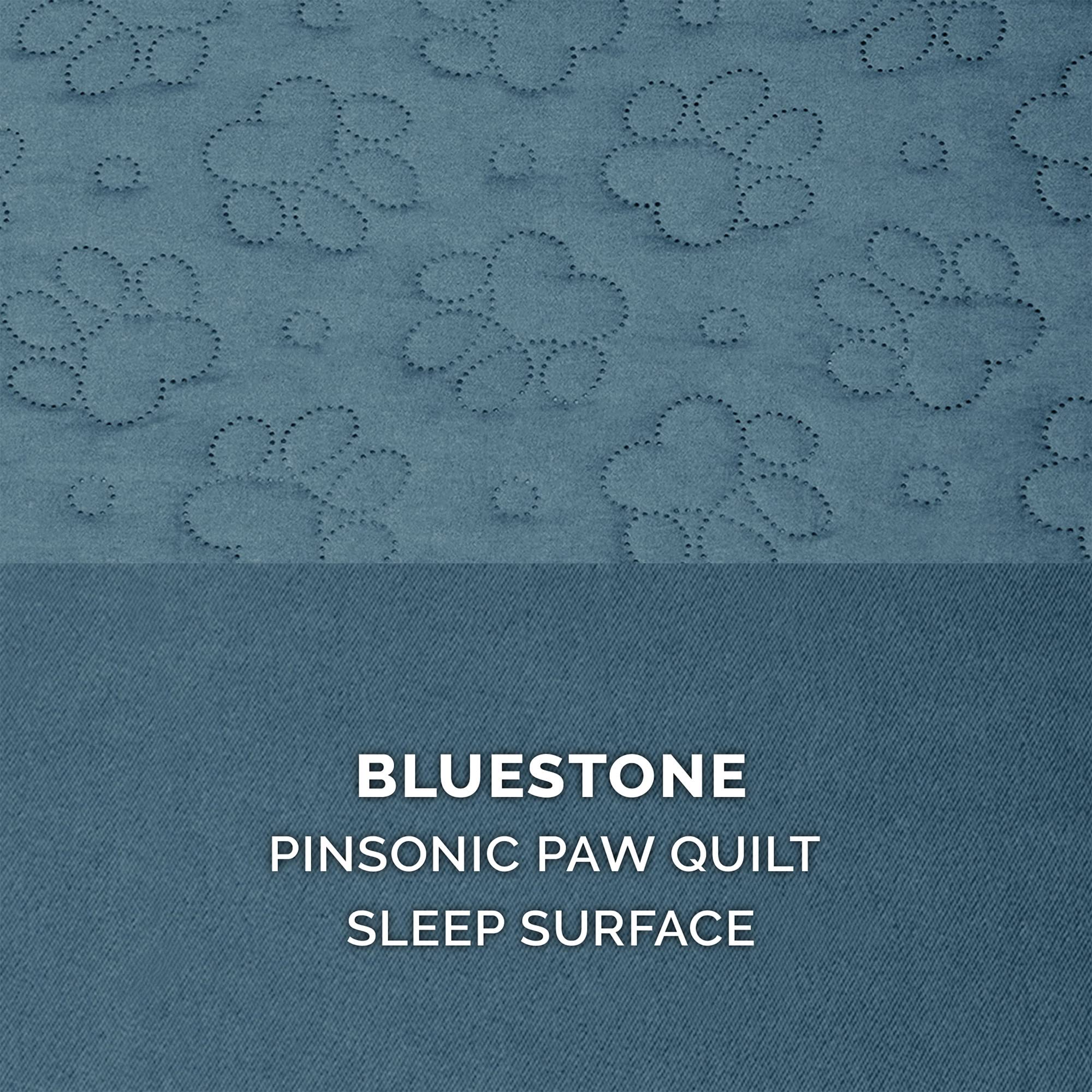 Furhaven Replacement Dog Bed Cover Pinsonic Quilted Paw L Shaped Chaise, Machine Washable - Bluestone, Jumbo (X-Large)