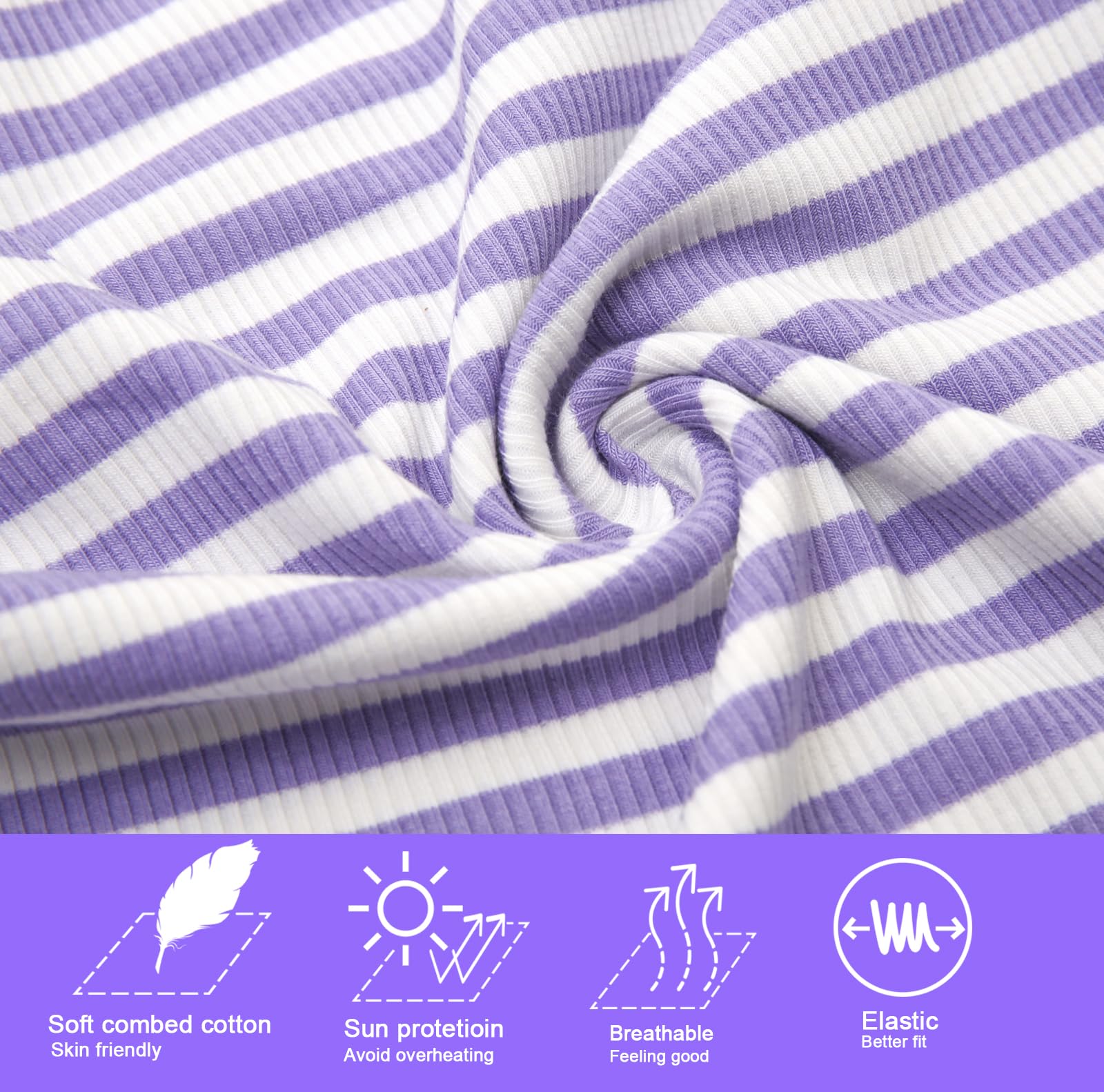 Sychien Dog Cooling Shirt,Summer Combed Cotton Breathable Boy Girl XXX-Large T-Shirts,Purple Grey White Striped XXXL