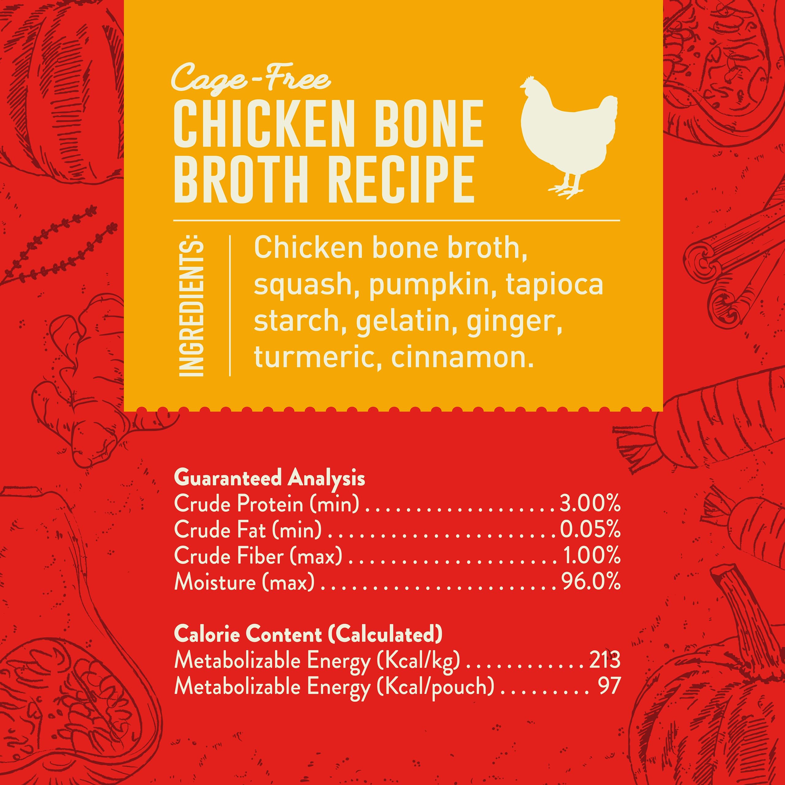 Stella & Chewys Bountiful Bone Broth Cage-Free Chicken Recipe Meal Topper for Dogs, 16 Oz. Resealable Pouch
