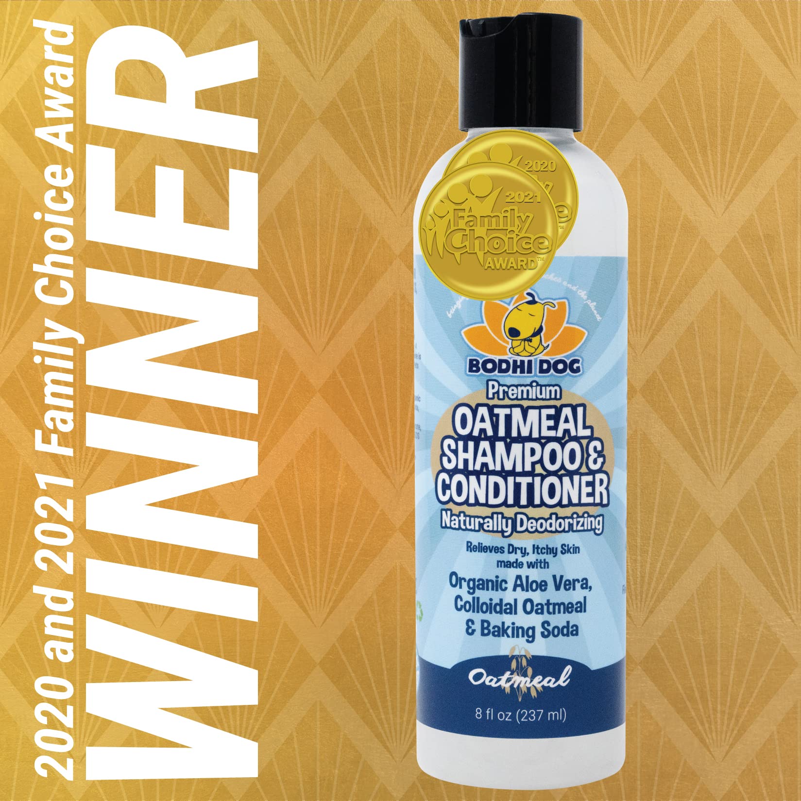 Organic Natural Oatmeal Dog Shampoo and Conditioner | Conditioning Deodorizing Formula for Dogs Cats & Pets | Treatment Wash Soo