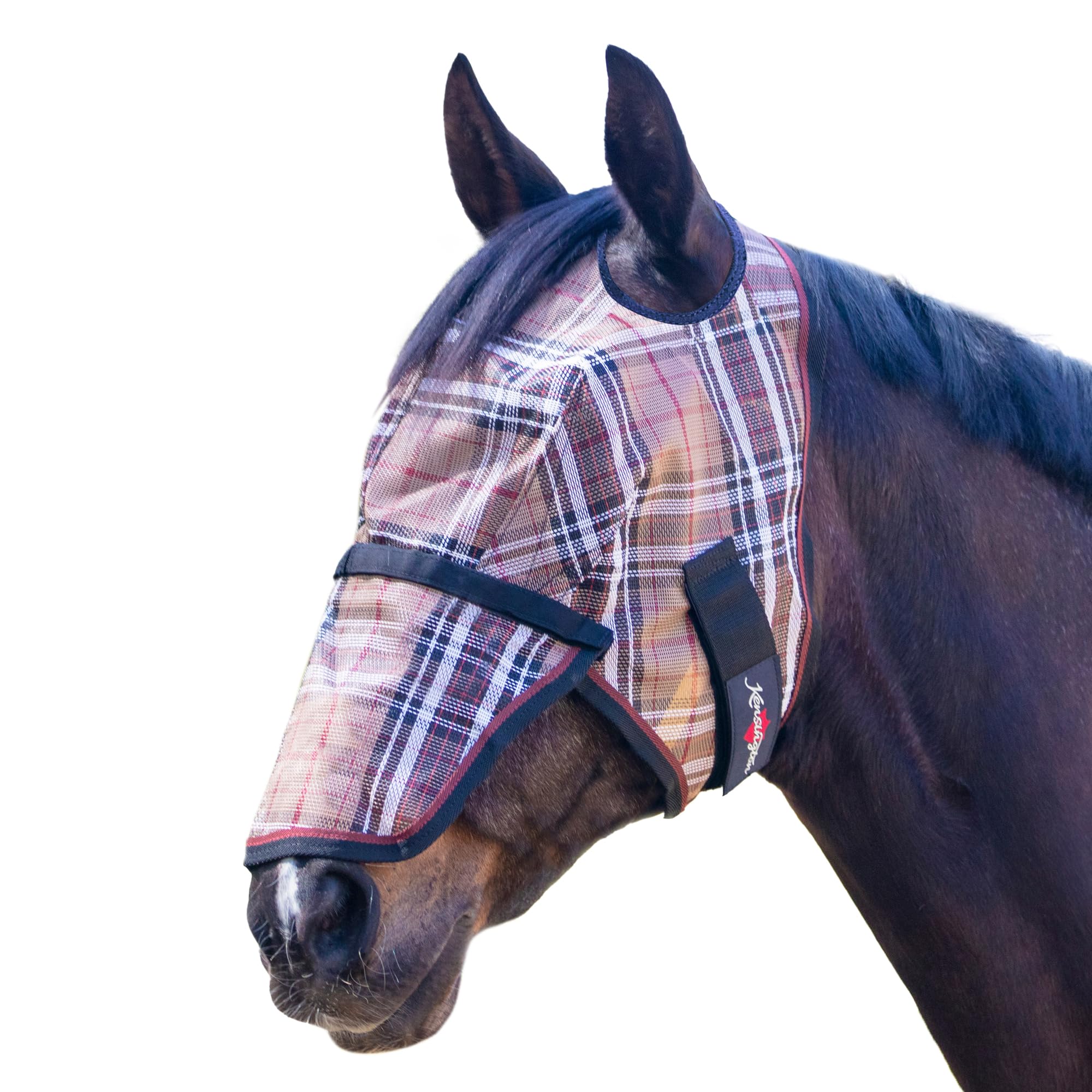 Kensington Fly Mask w/Web & Nose Size: Medium Color: 121-Deluxe Black