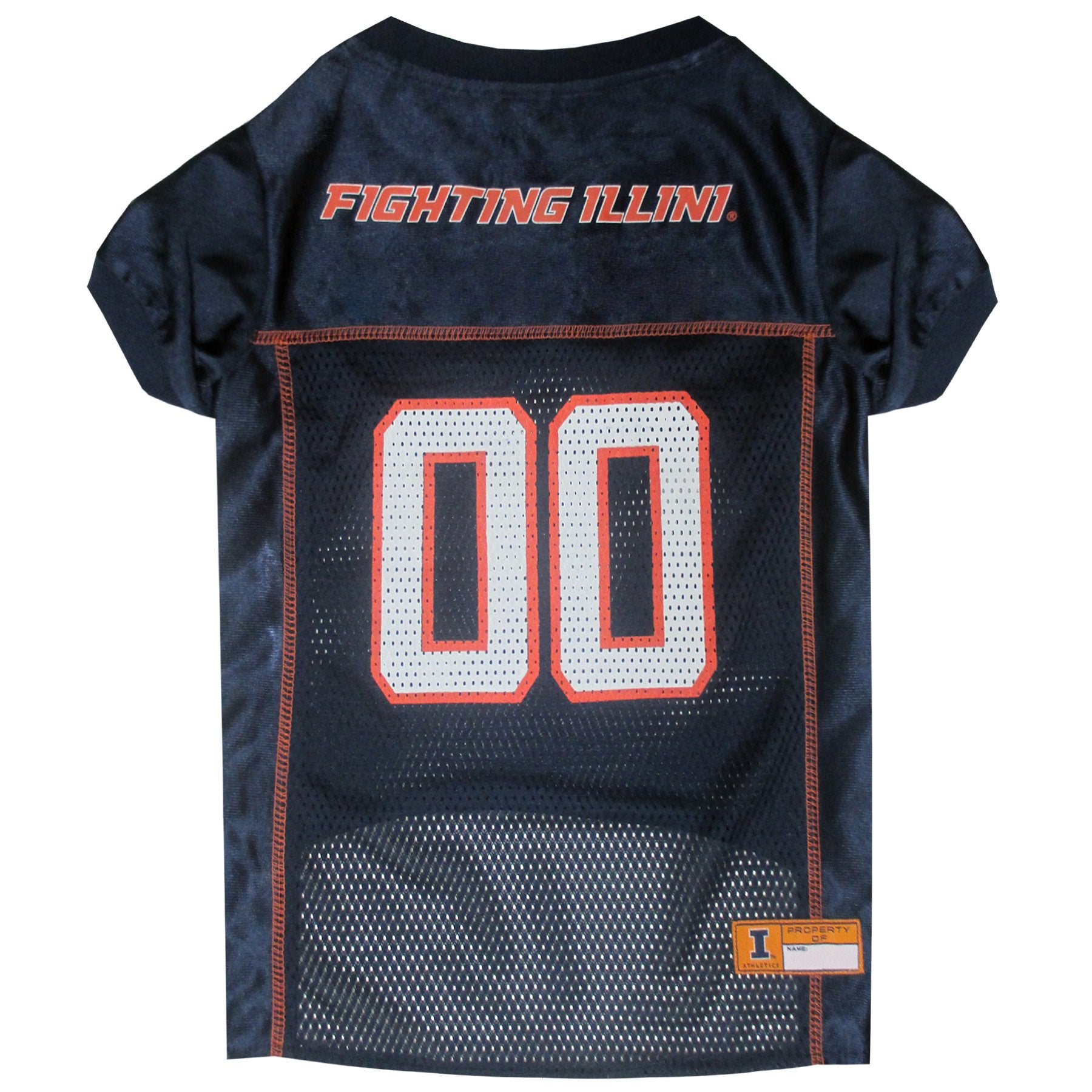 Pets First NCAA College Illinois Fighting Illini Mesh Jersey for DOGS & CATS, Size Small, Licensed Dog Jersey with your Favorite