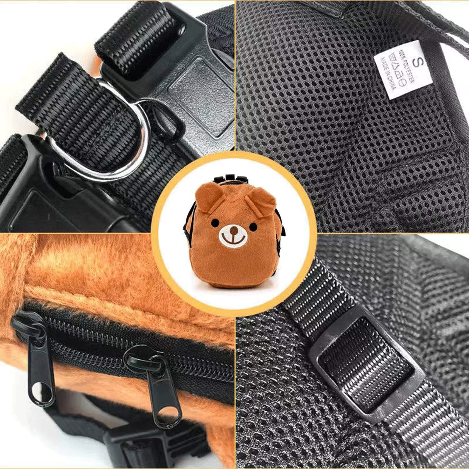 Pet Backpack, Cute Dog Backpack with Adjustable Straps for Small Dogs Cats. Dog Saddle Bags for Outdoor Travel Hiking