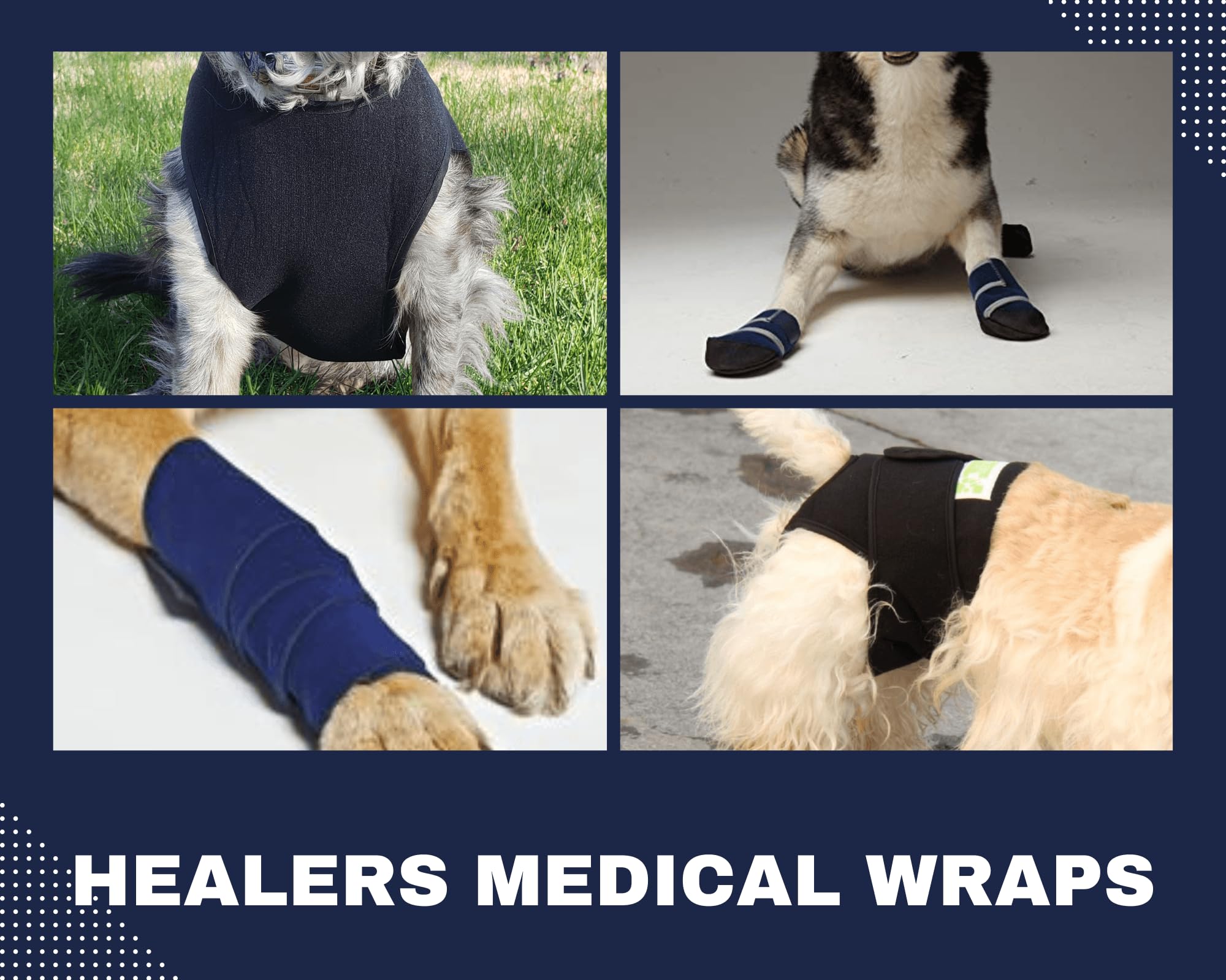 HEALERS PetCare Medical Dog Bootie, Single Unit - Blue