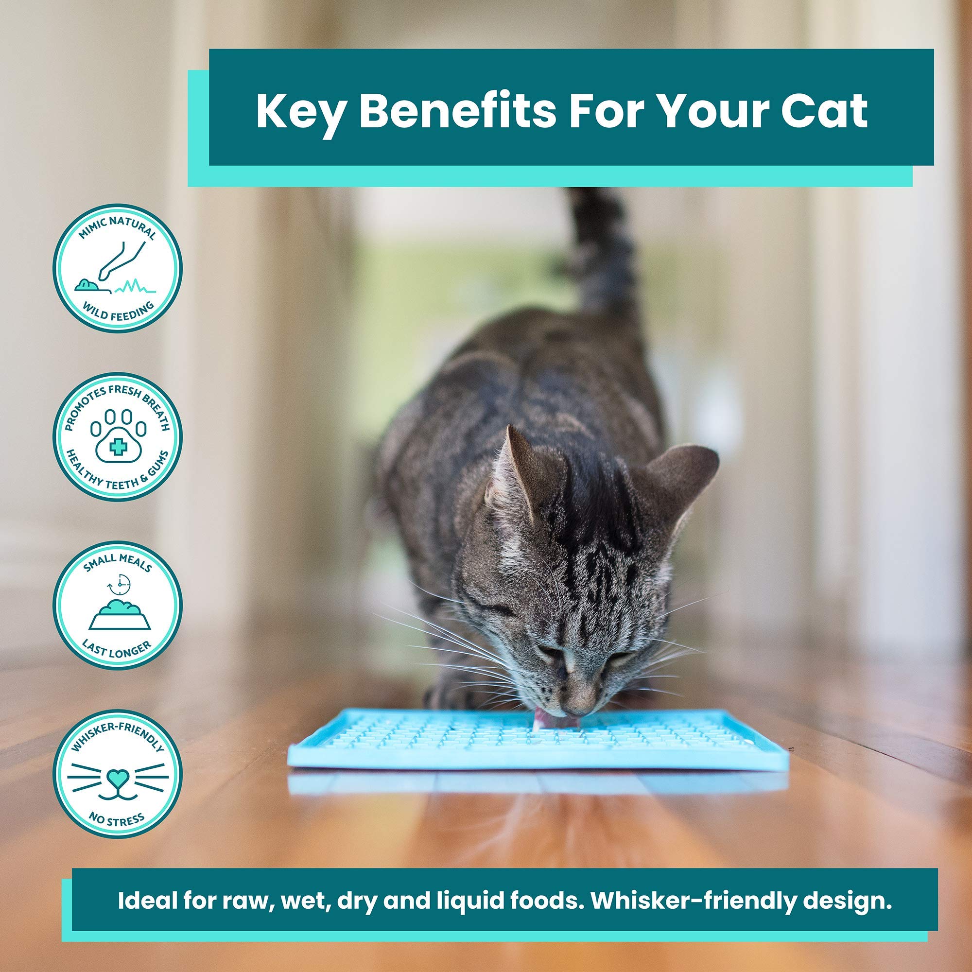Lickimat Buddy Cat Turquoise