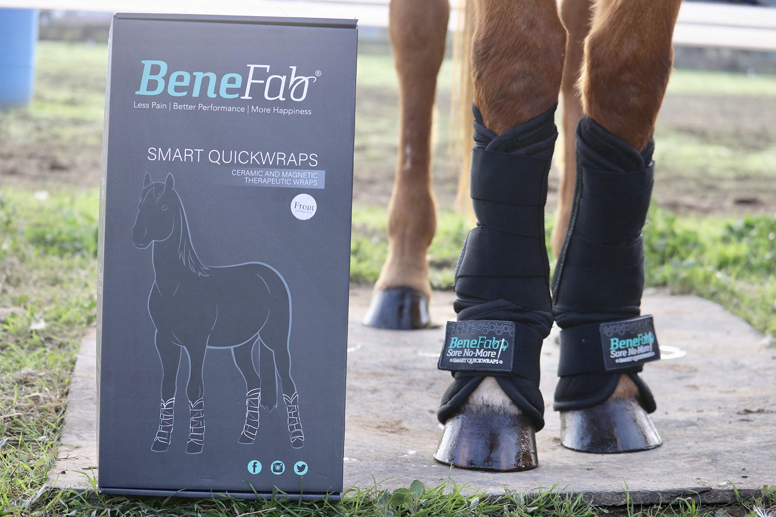Benefab Therapeutic Smart Front Quickwrap | 1 Pair/2Pcs Wraps With Far-Infrared Technology & Magnetic Therapy | Stable Or Shippi