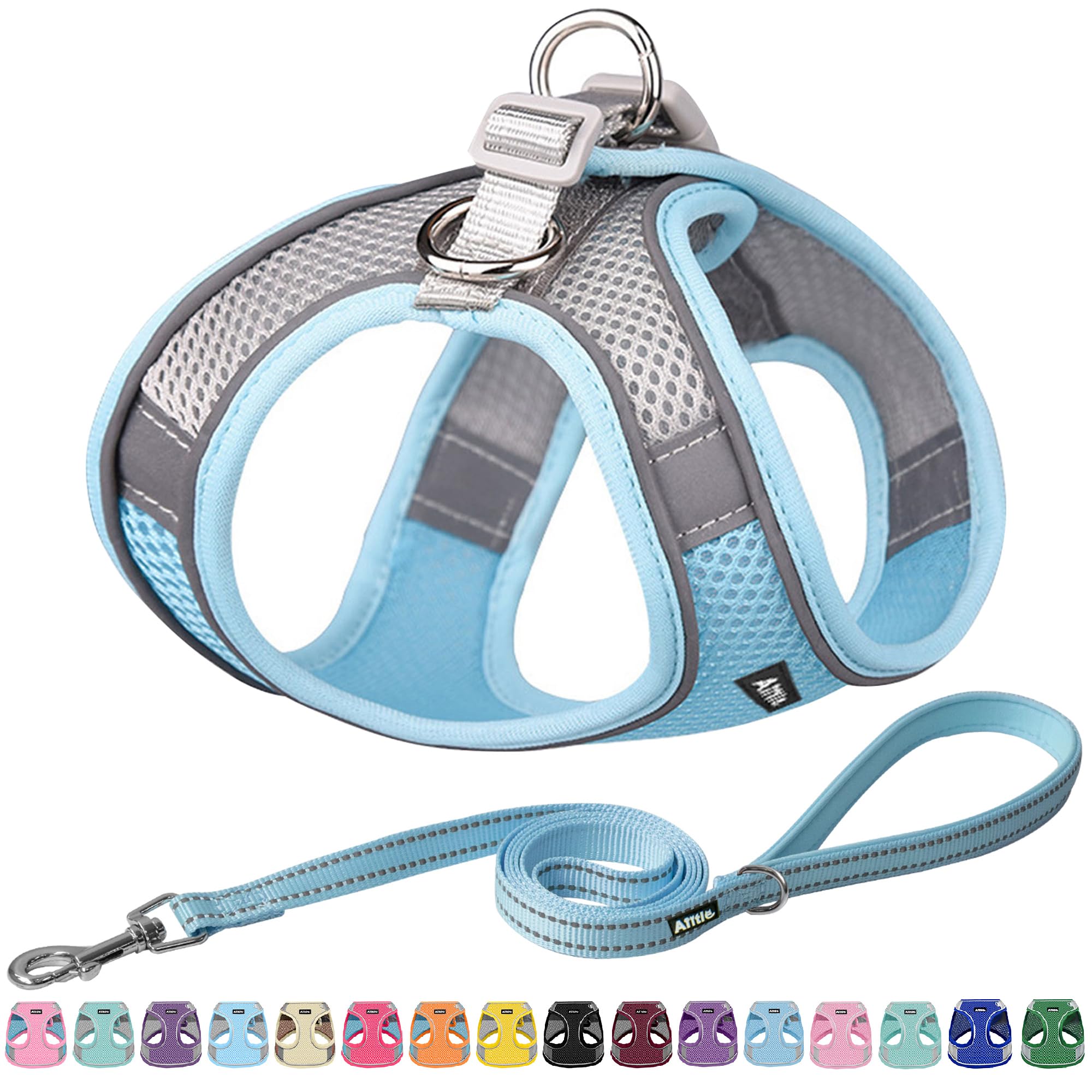 Aiitle Escape Proof Dog Harness - Step In Adjustable Dog Harness No Choke Over With Breathable Mesh And Quick-Release Buckle For