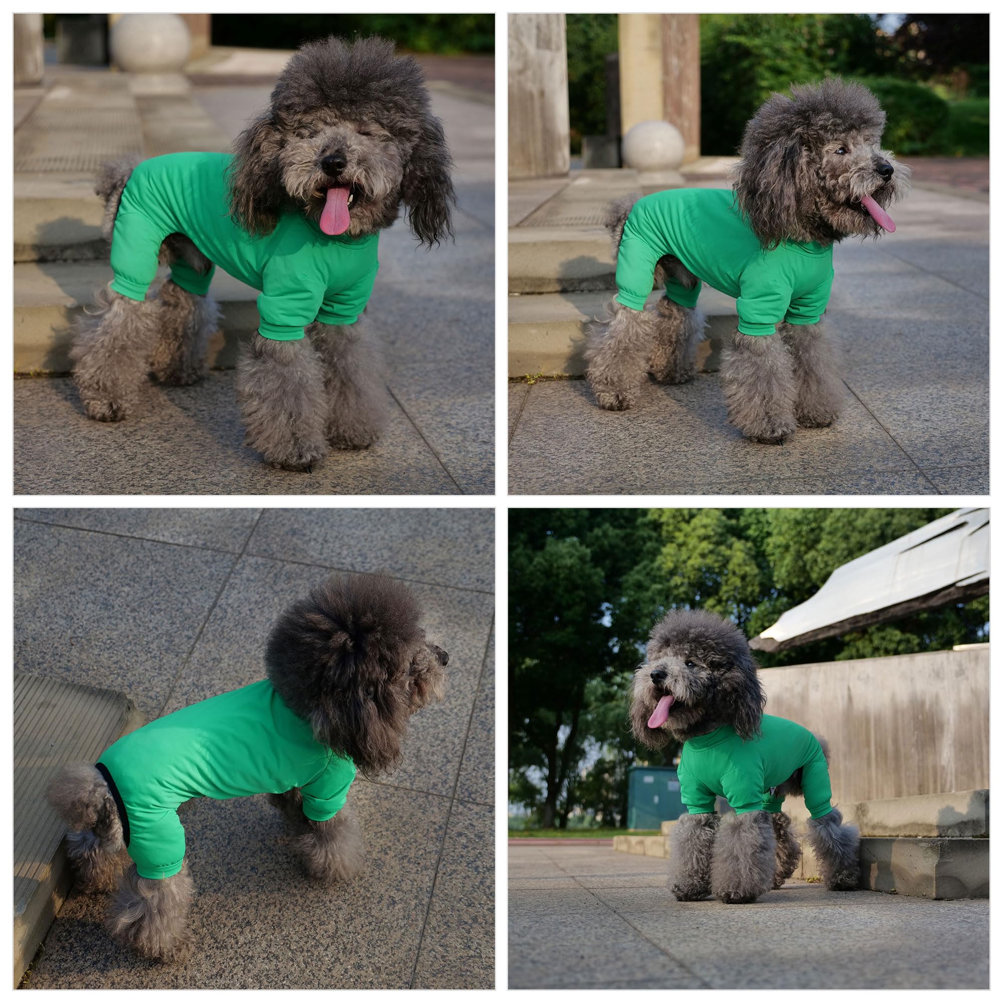 Lovelonglong Dog Jumpsuit With Uv Protection And Quick-Dry Fabric For Spring Summer Pet Pajamas Leaf Green Xl