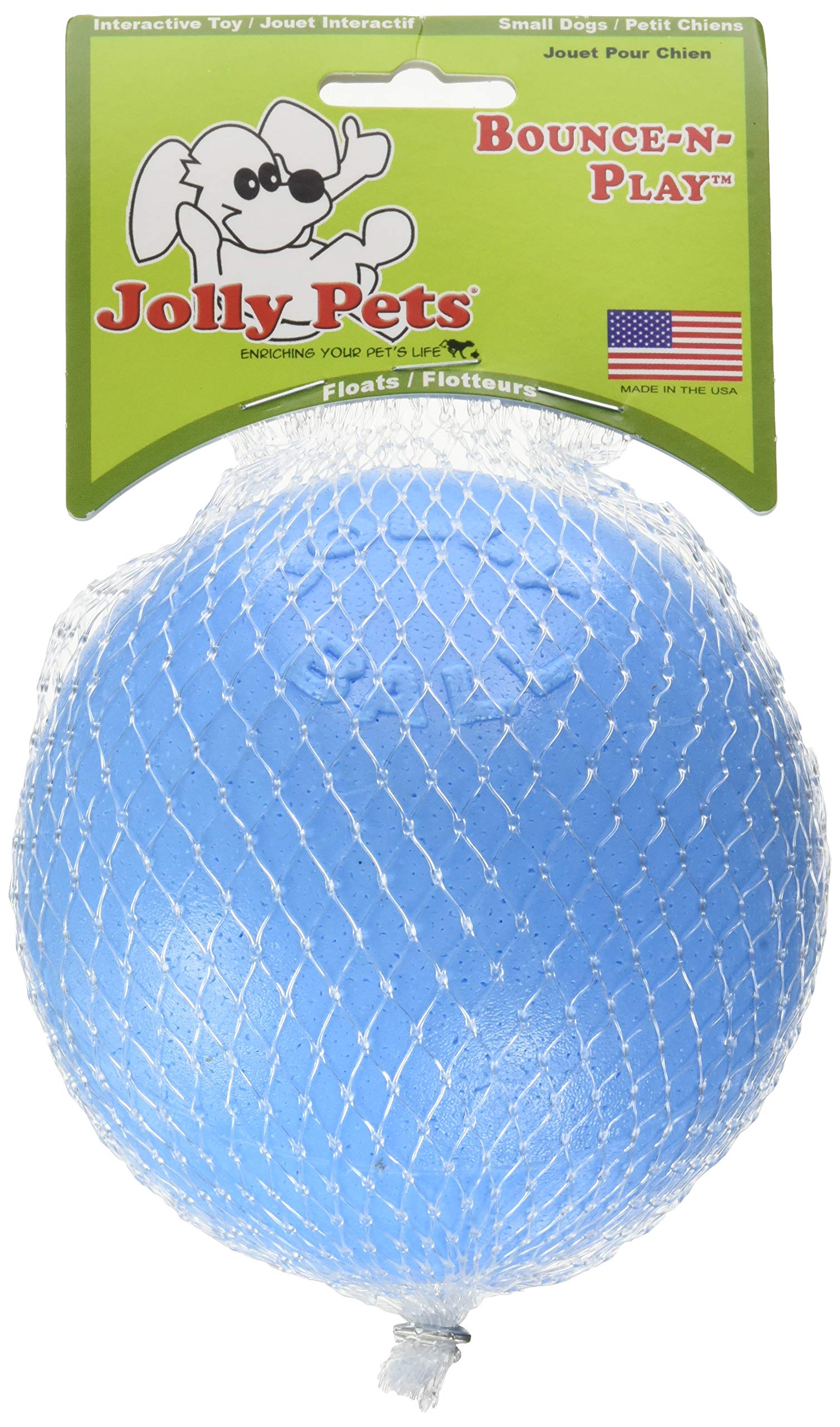 Jolly Pets Toys 881157 Jolly Bounce-N-Play Dog Toy, 4.5-Inch, Blueberry