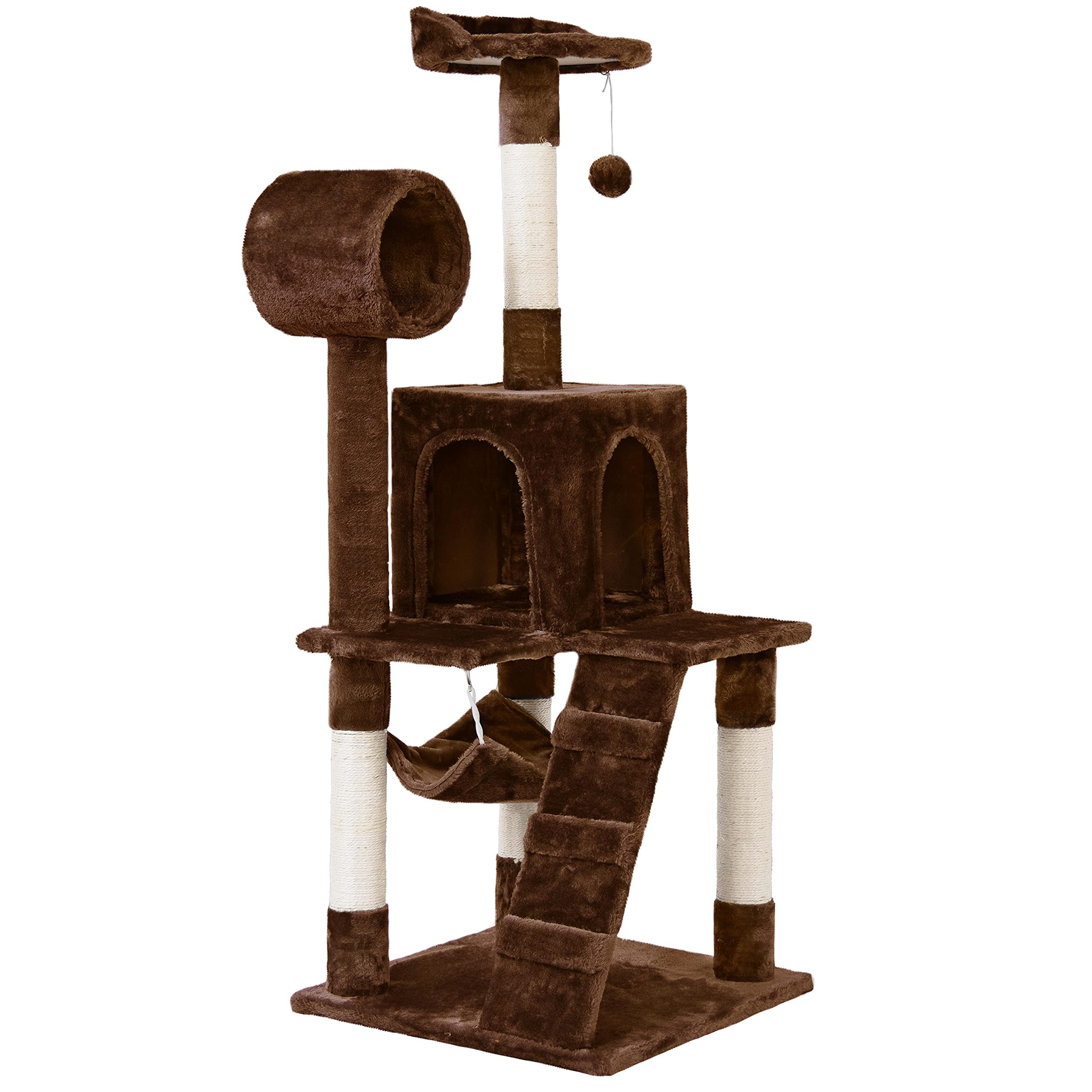 Yaheetech Cat Tree Cat Tower 51 Inch Cat Trees And Condos For Indoor Cats With Sisal Scratching Post, Cozy Plush And Hammock As 