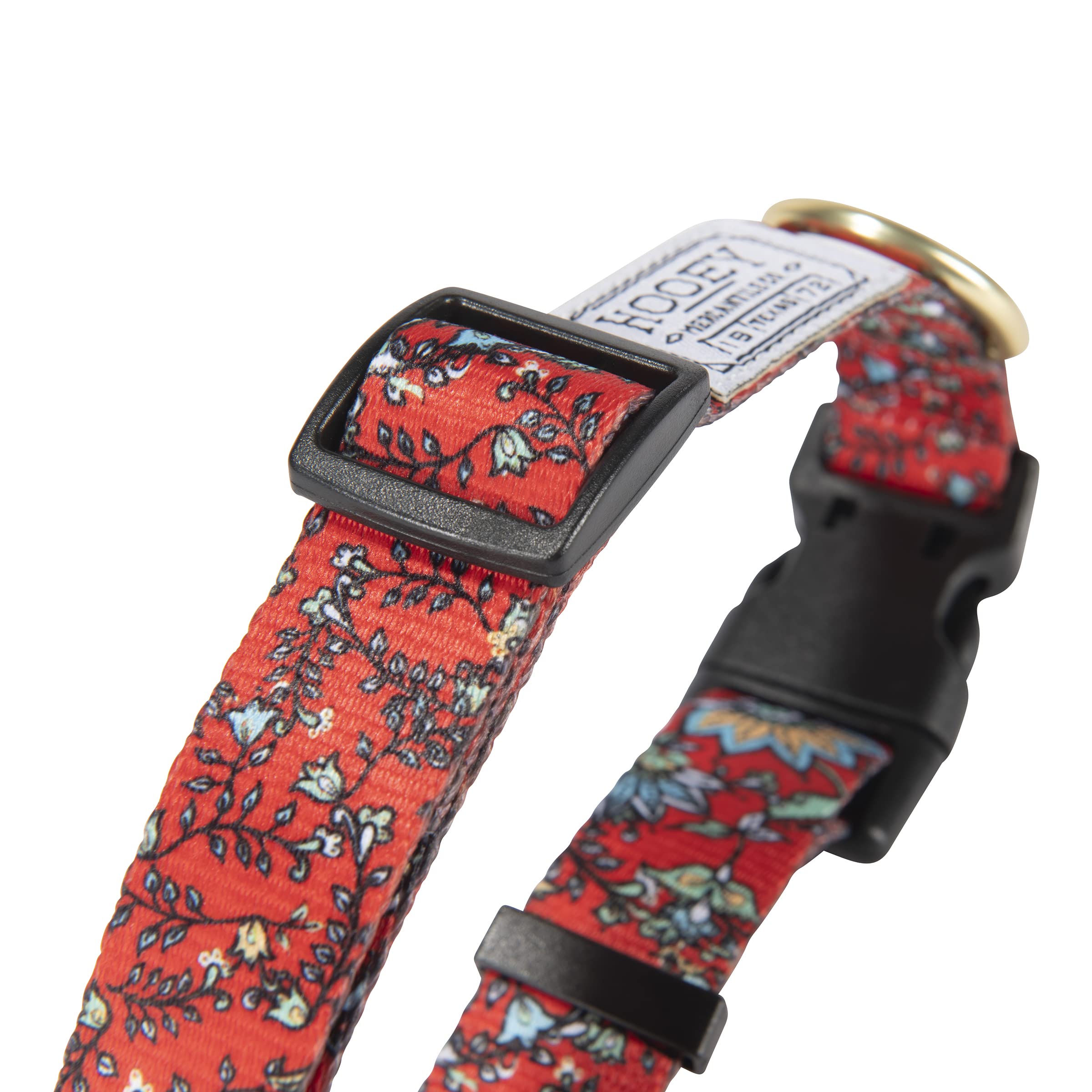 Hooey Nomad Dog Collar, Durable Polyester Webbing Collar With Graphic-Inspired Prints, Western Floral, Large