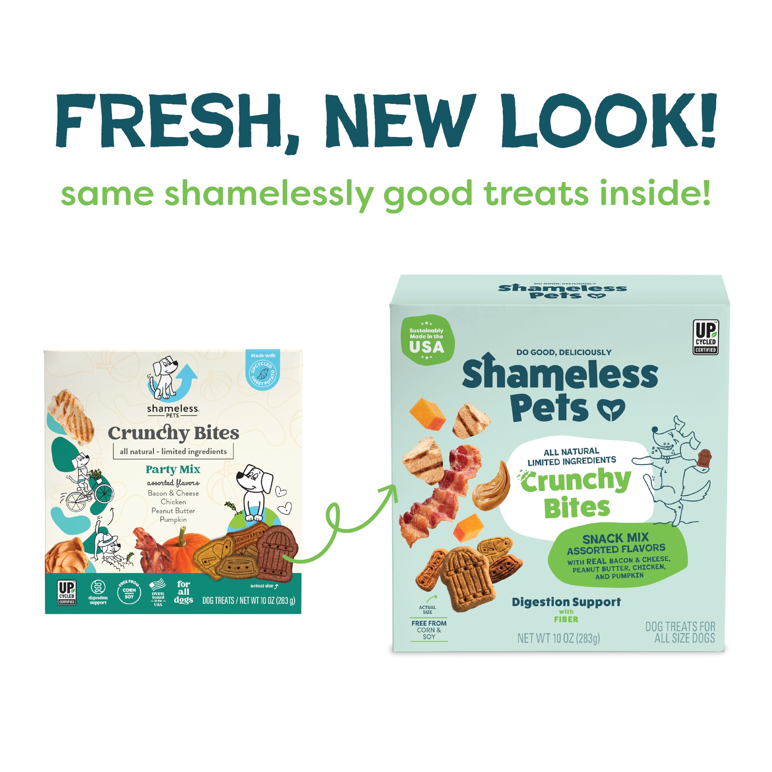 Shameless Pets Crunchy Dog Treats - Party Mix Variety, 10oz - Healthy Dog Biscuits & Cookies Treats for Small, Medium, and Large