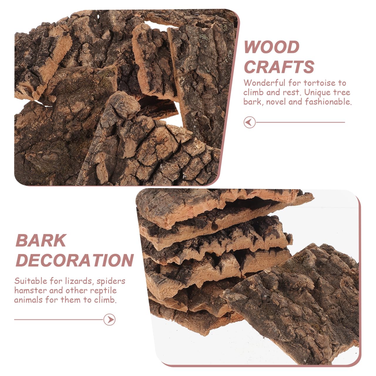 ULTECHNOVO Cork Bark Background, Reptile Tank Tree Backdrop Wall Decor Habitat Climbing Mat Decoration for, Lizard, Turtle, Geck