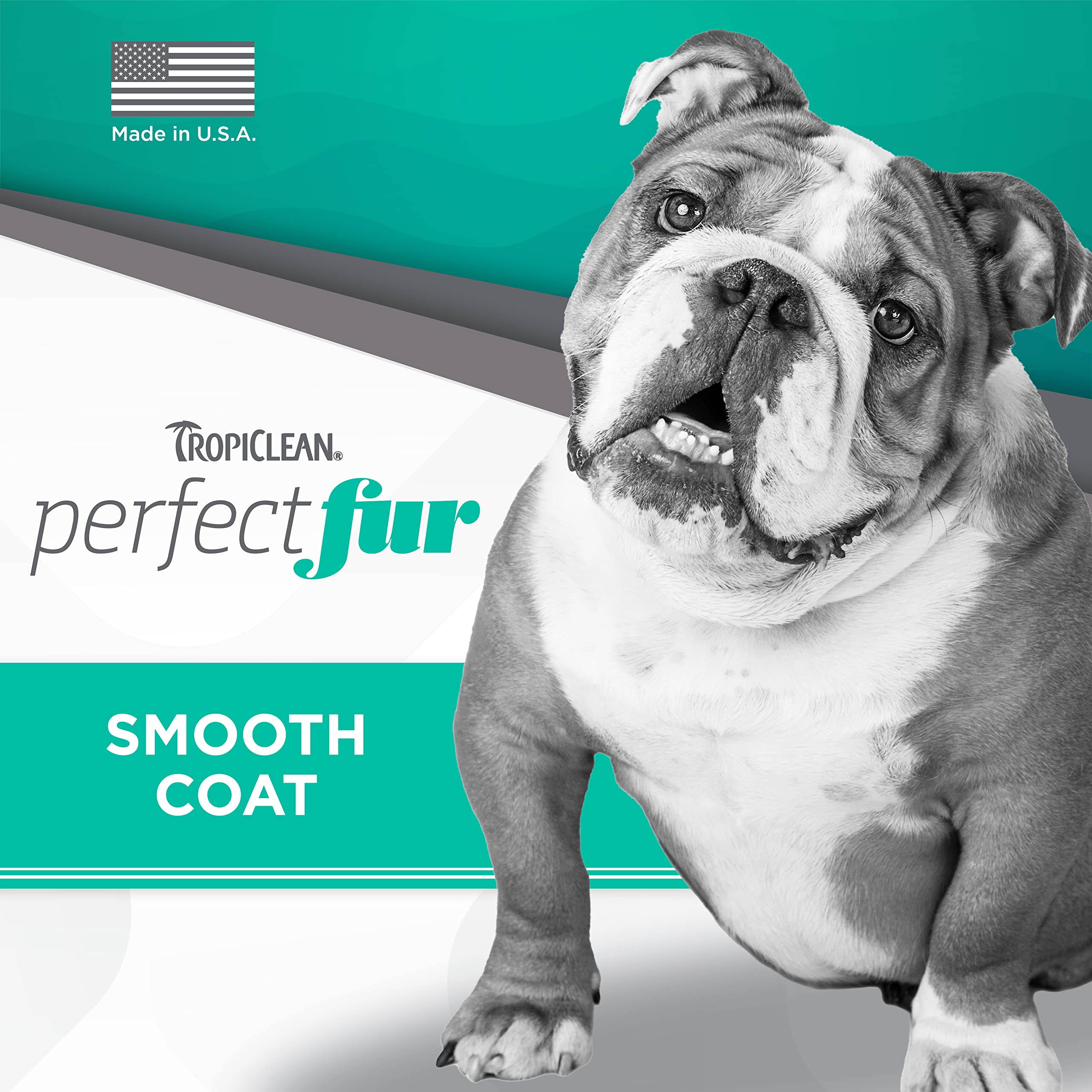 Tropiclean Perfect Fur Dog Shampoo For Shedding Control & Restoring Shine For All Breeds With A Smooth Coat | 16 Oz