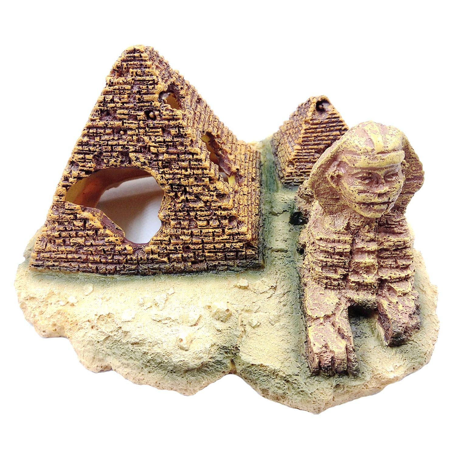 M2cbridge Aquarium Decor Castle Shipwreck Ornament Underwater Landscape(Egyptian Pyramid)