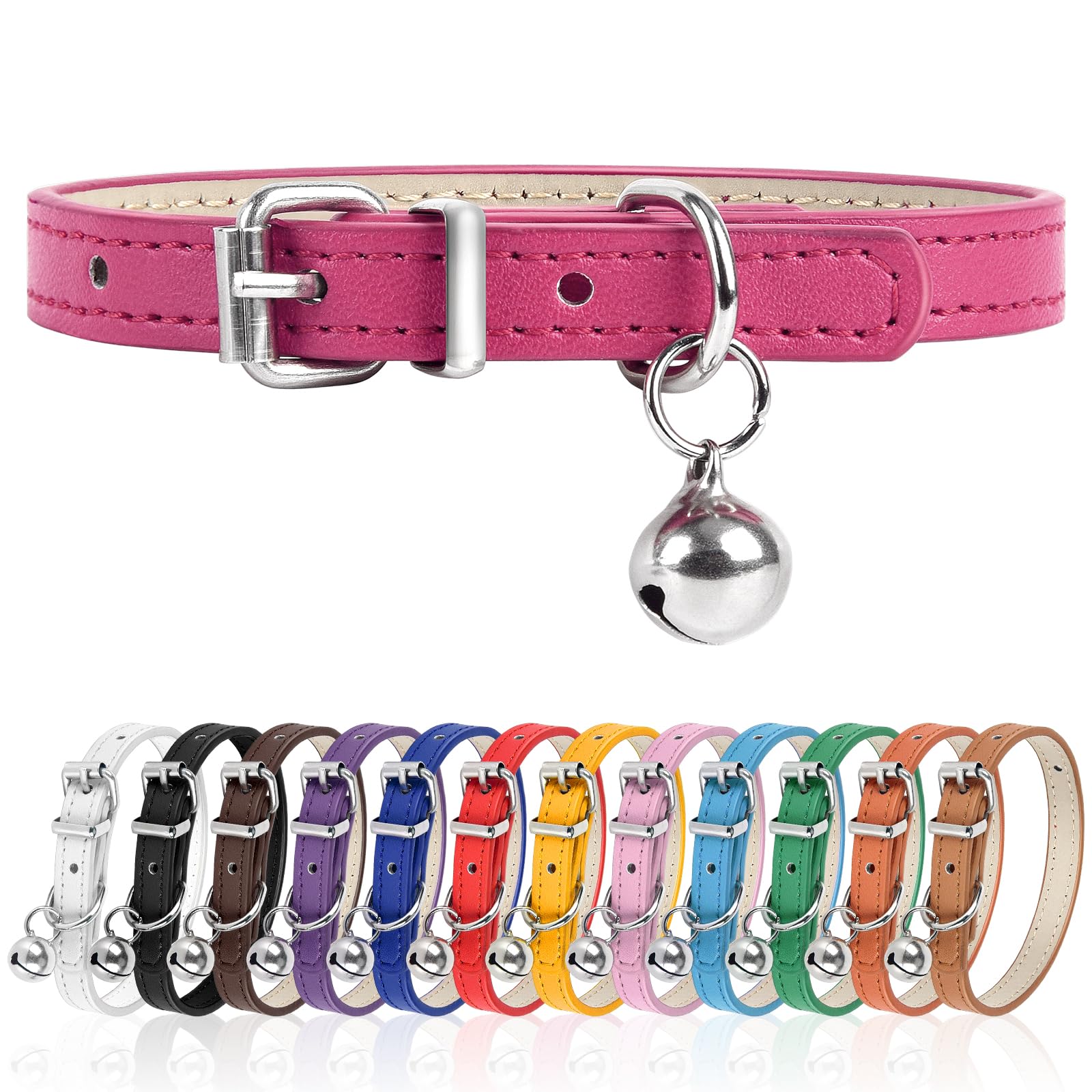 Xxs Dog Collar For Teacup Adjustable Teacup Dog Collar For Small Medium Large Dogs 3/8 Inch Width (Hotpink, Xxs)