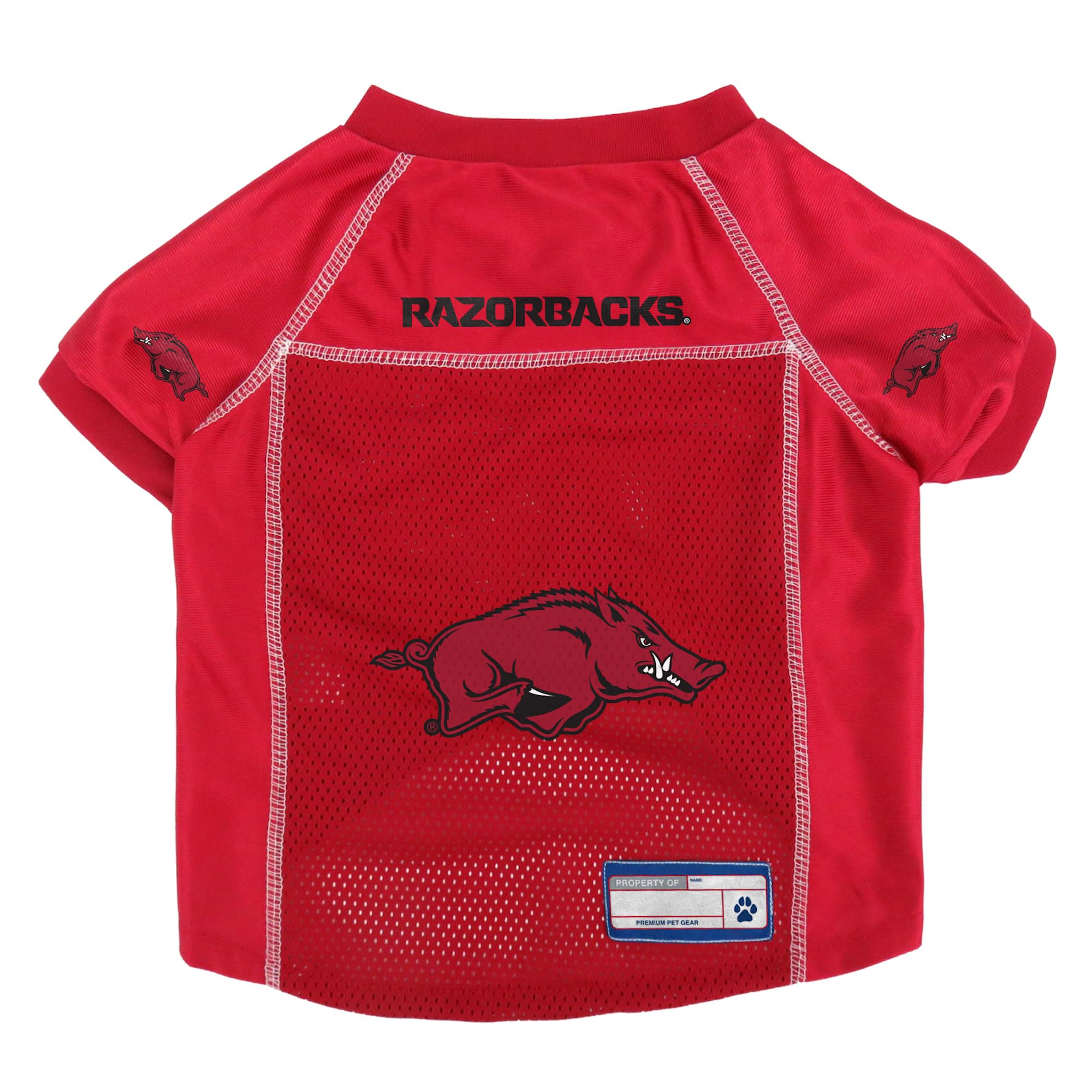 Littlearth Unisex-Adult Ncaa Arkansas Razorbacks Basic Pet Jersey, Team Color, X-Small