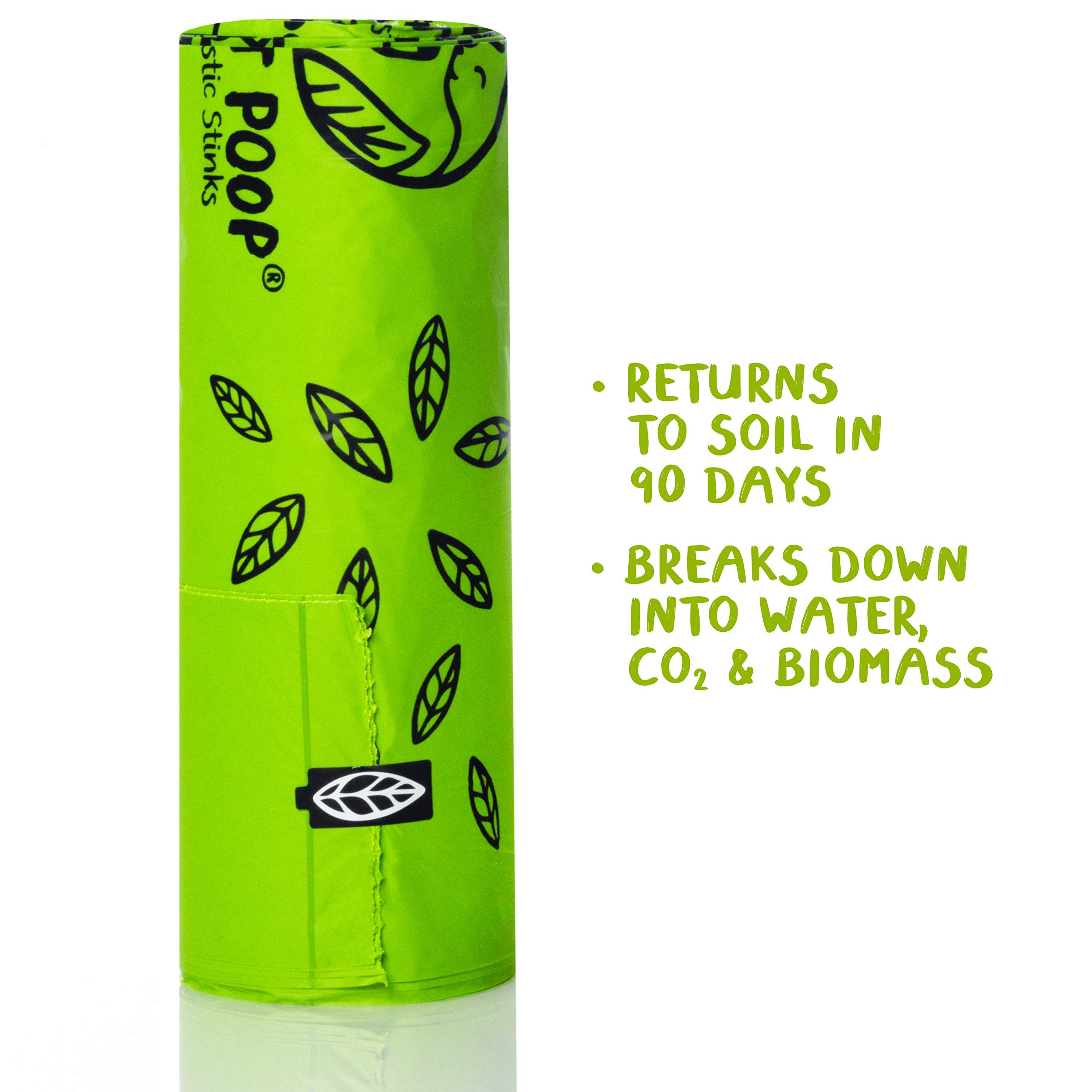 PLANET POOP Home Compostable Dog Poo Bags, 30 Count, XL Size, Green, Biodegradable, Model PP-XL-30, Eco-Friendly Pet Supplies