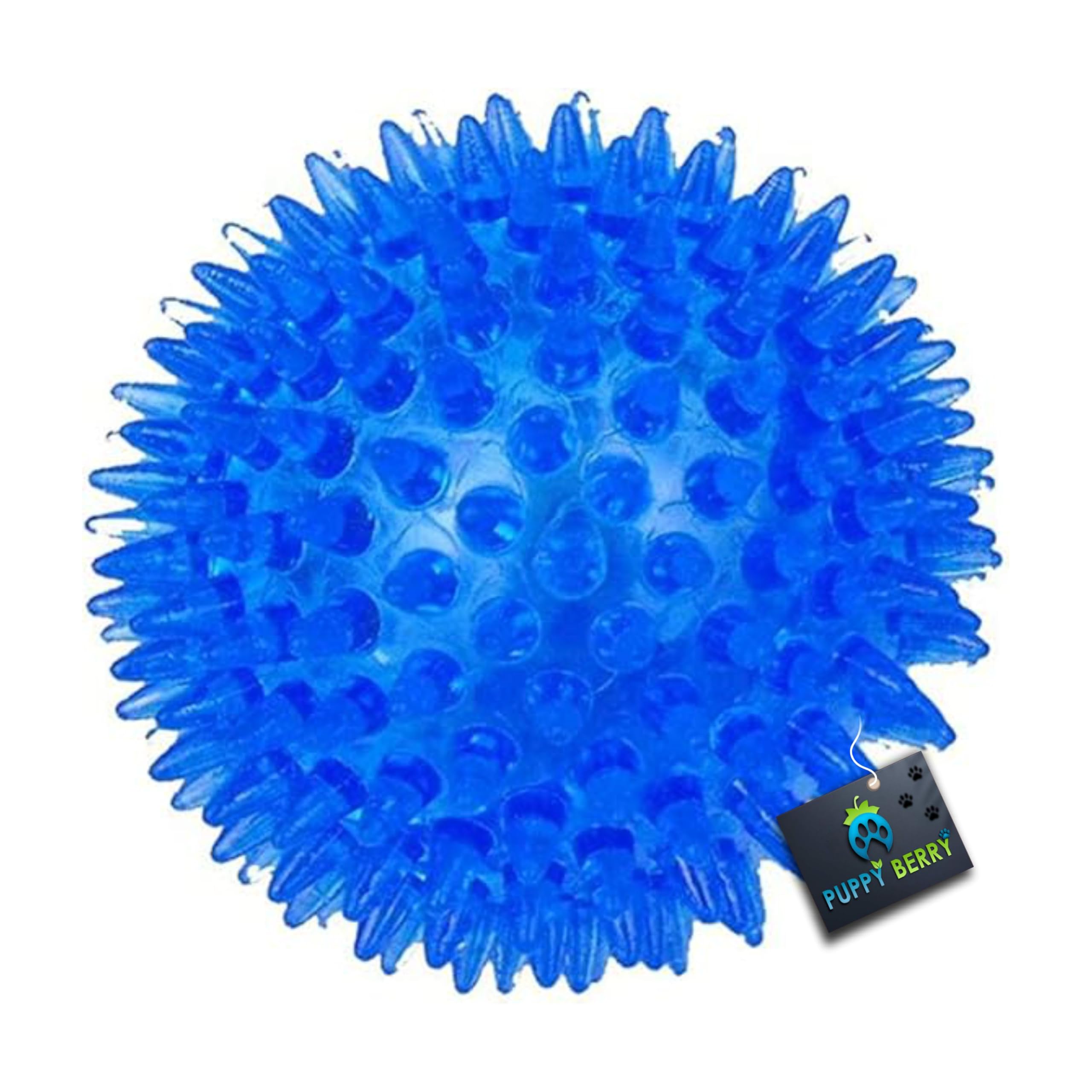 Puppy Berrry Puppy Blue Chew Toys For Teething, Bpa Free NonToxic, Spikey Medium, Large & Small Dogs, Durable Aggressive Chewer