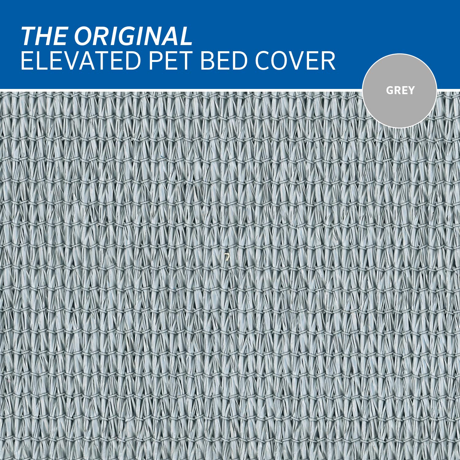 Coolaroo Original Pet Bed Replacement Cover - Large 43.5" x 31.5" - Grey - High Density Polyethylene (HDPE) - Model 458973