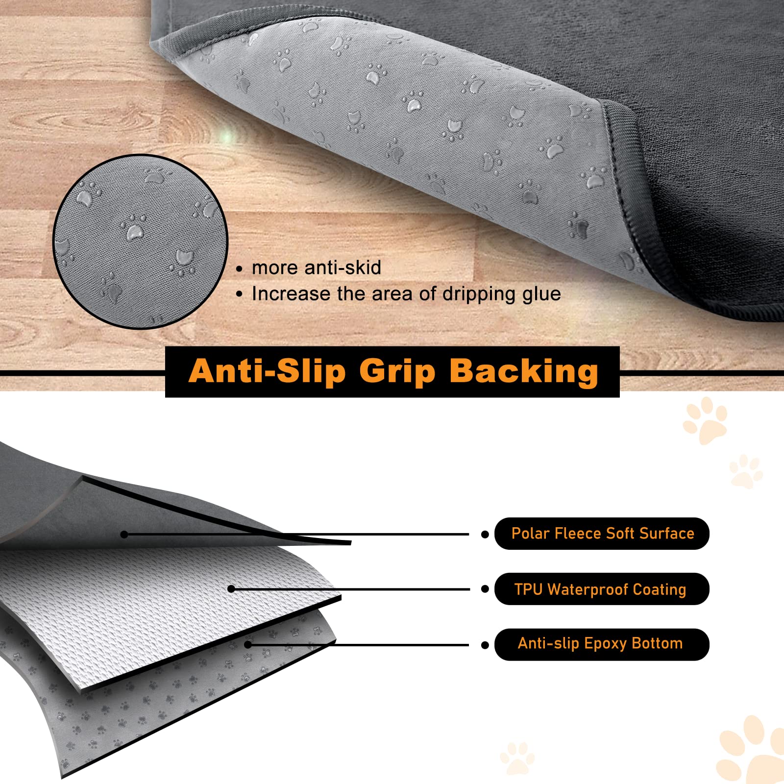 Washable Pee Pads For Dogs, 48X60 Reusable Whelping Pads, Absorb Dog Mats Non-Slip Puppy Training Pads For Whelping, Potty, Trai
